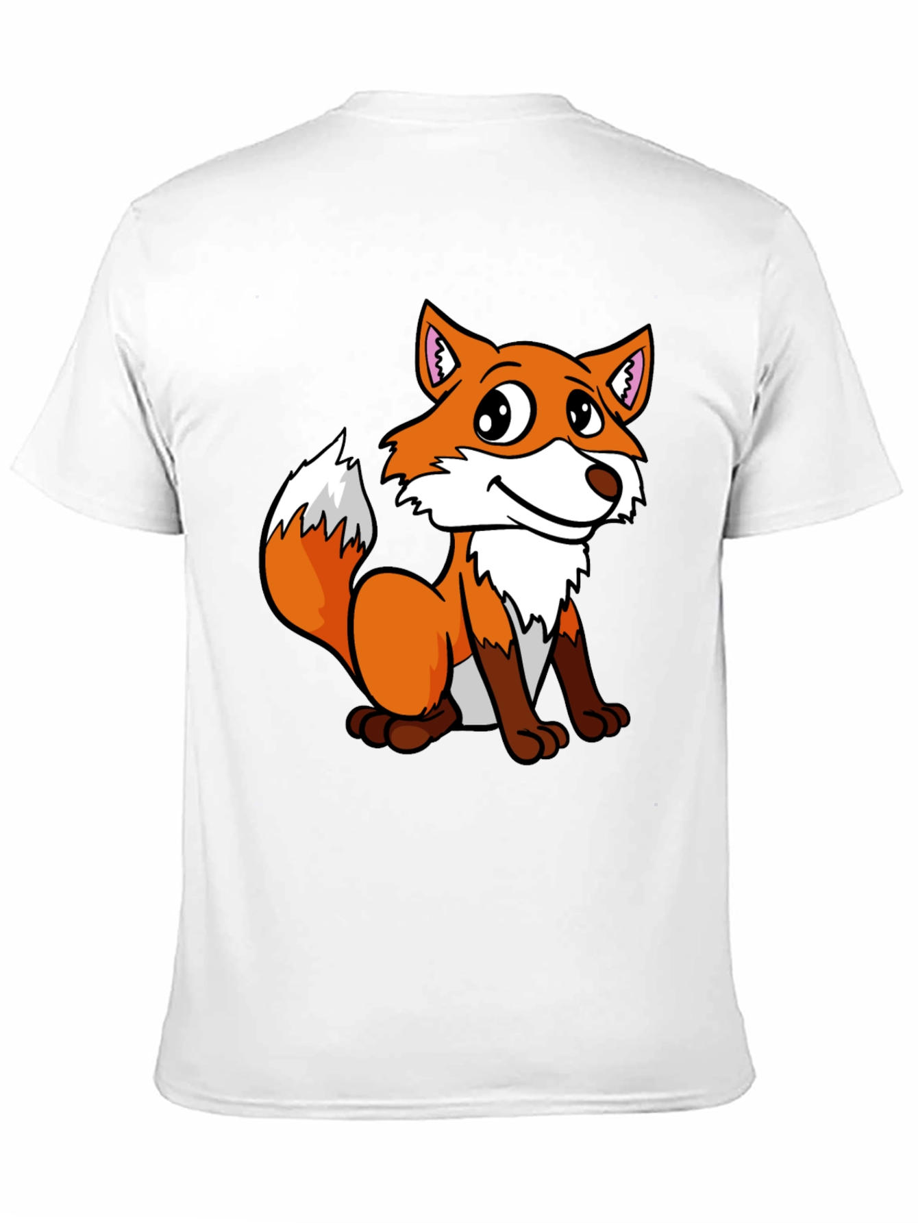 Black Cute Fox Graphic Tee - Unisex Black T-Shirt view 11