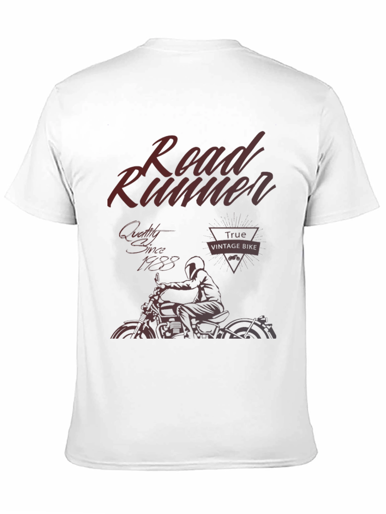 Black Road Runner Vintage Bike T-Shirt - Black view 11
