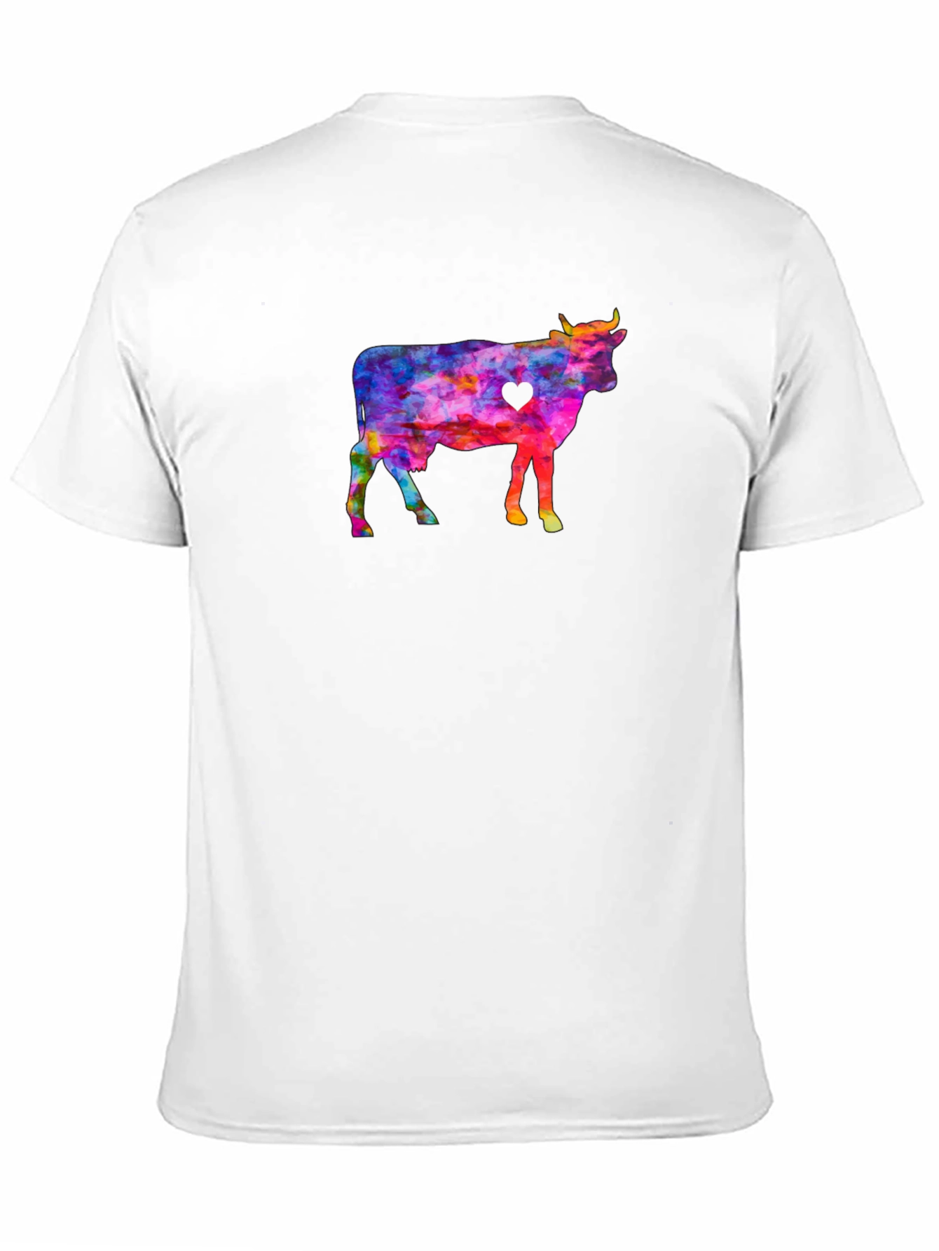 Black Colorful Cow Graphic Tee view 11