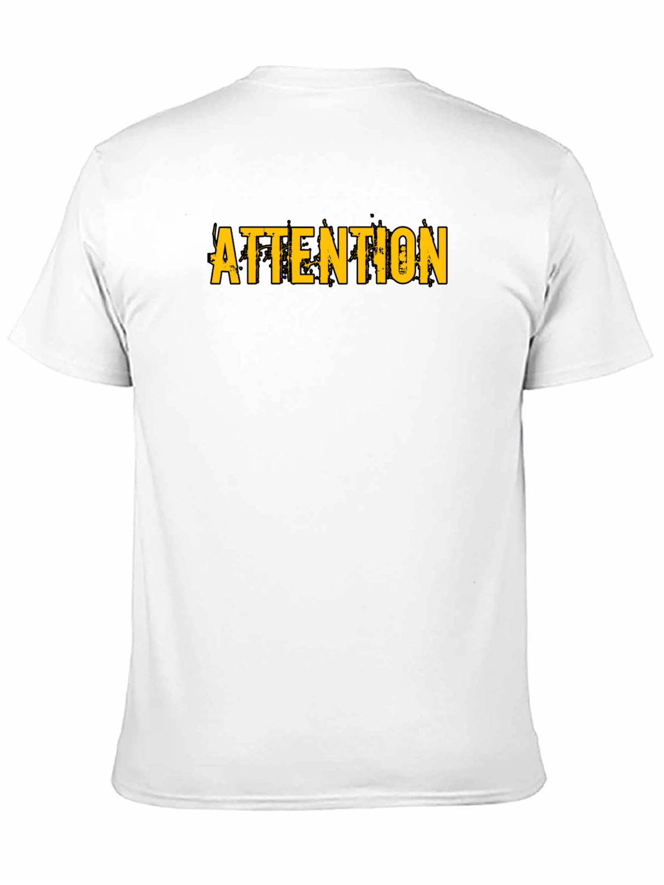 Black Attention Graphic Print Black T-Shirt view 11