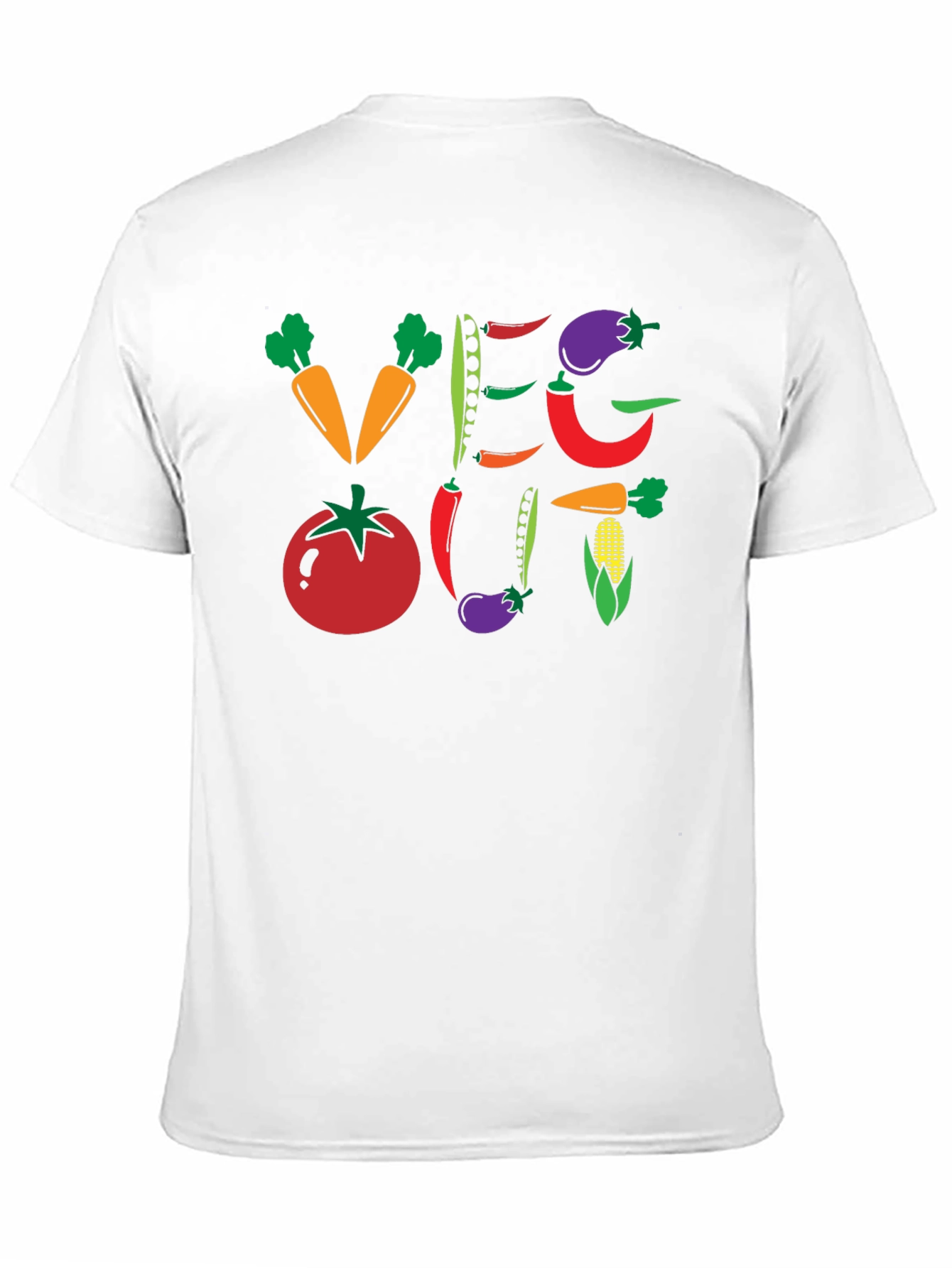 Black Veg Out Graphic T-Shirt - Black Vegan Tee view 11