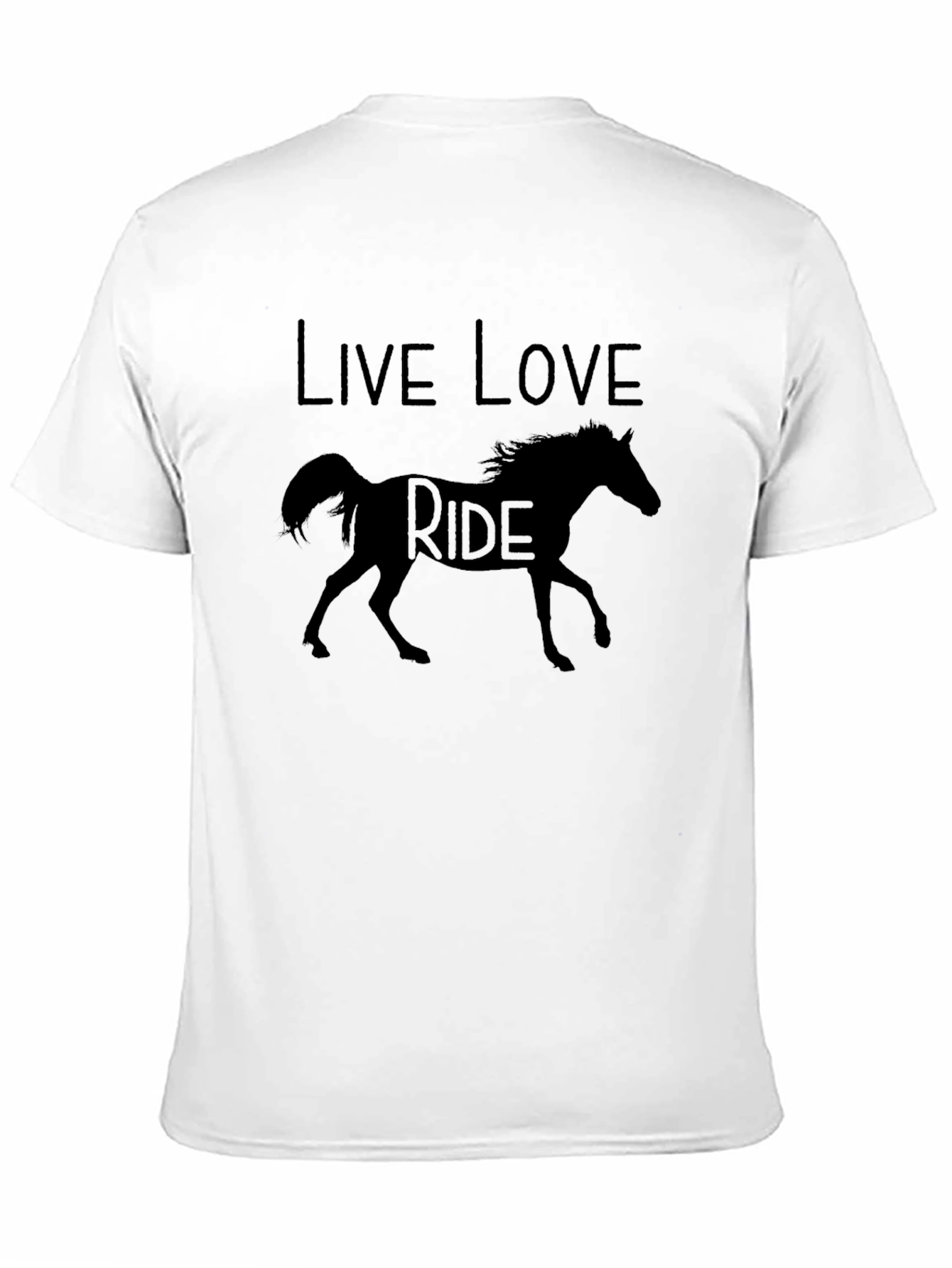 Black Live Love Ride Horse Graphic T-Shirt view 11