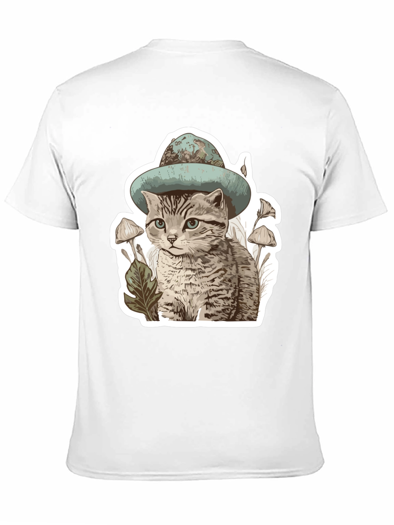 Black Cat in Hat T-Shirt - Funky Graphic Tee view 11