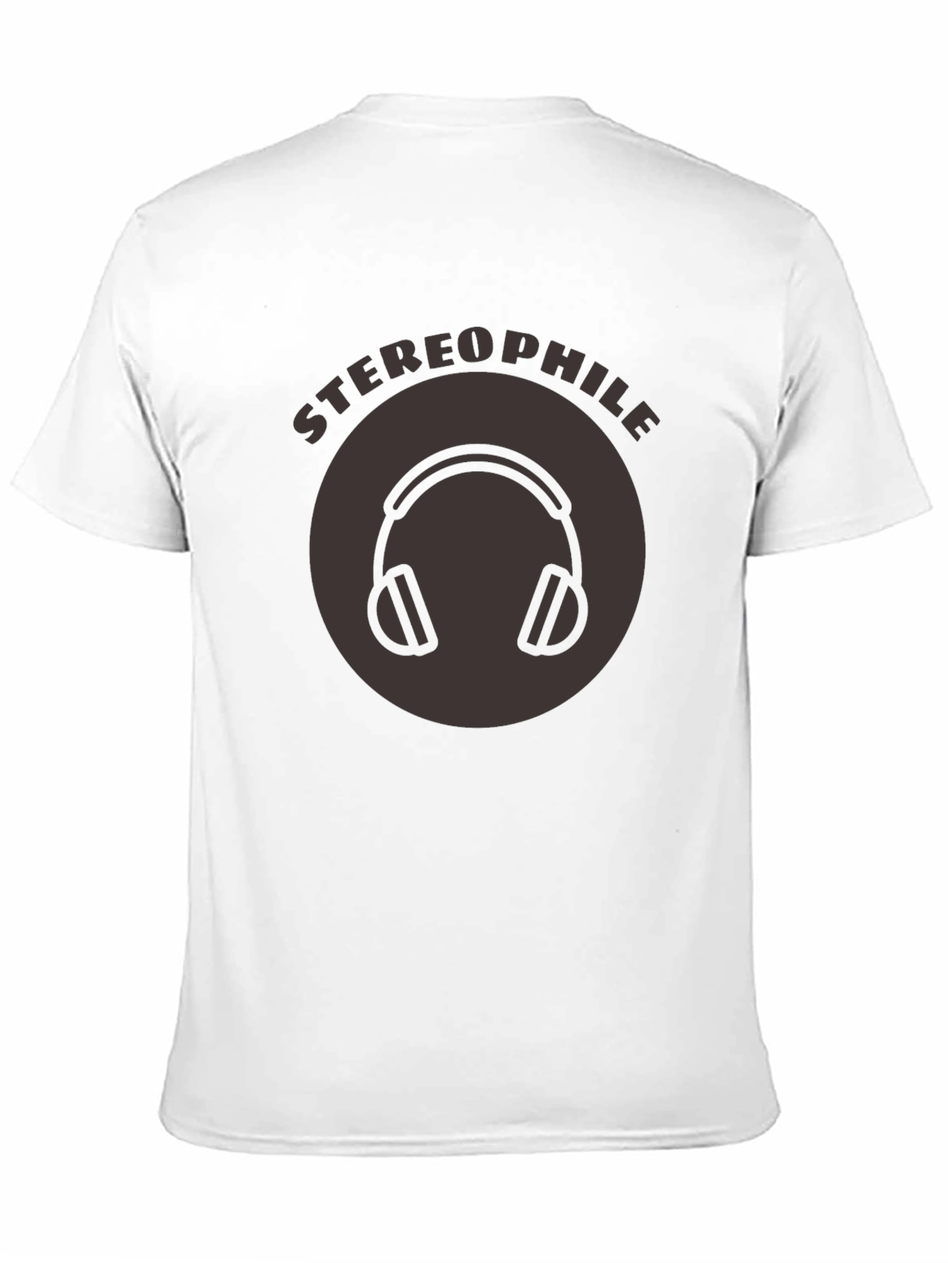 Black Stereophile Headphone Graphic Tee view 11