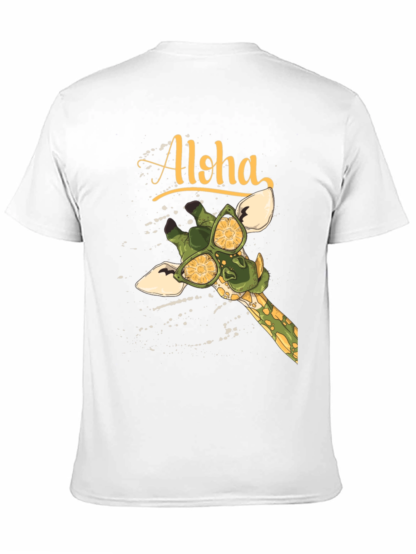 Black Aloha Giraffe Graphic T-Shirt view 11