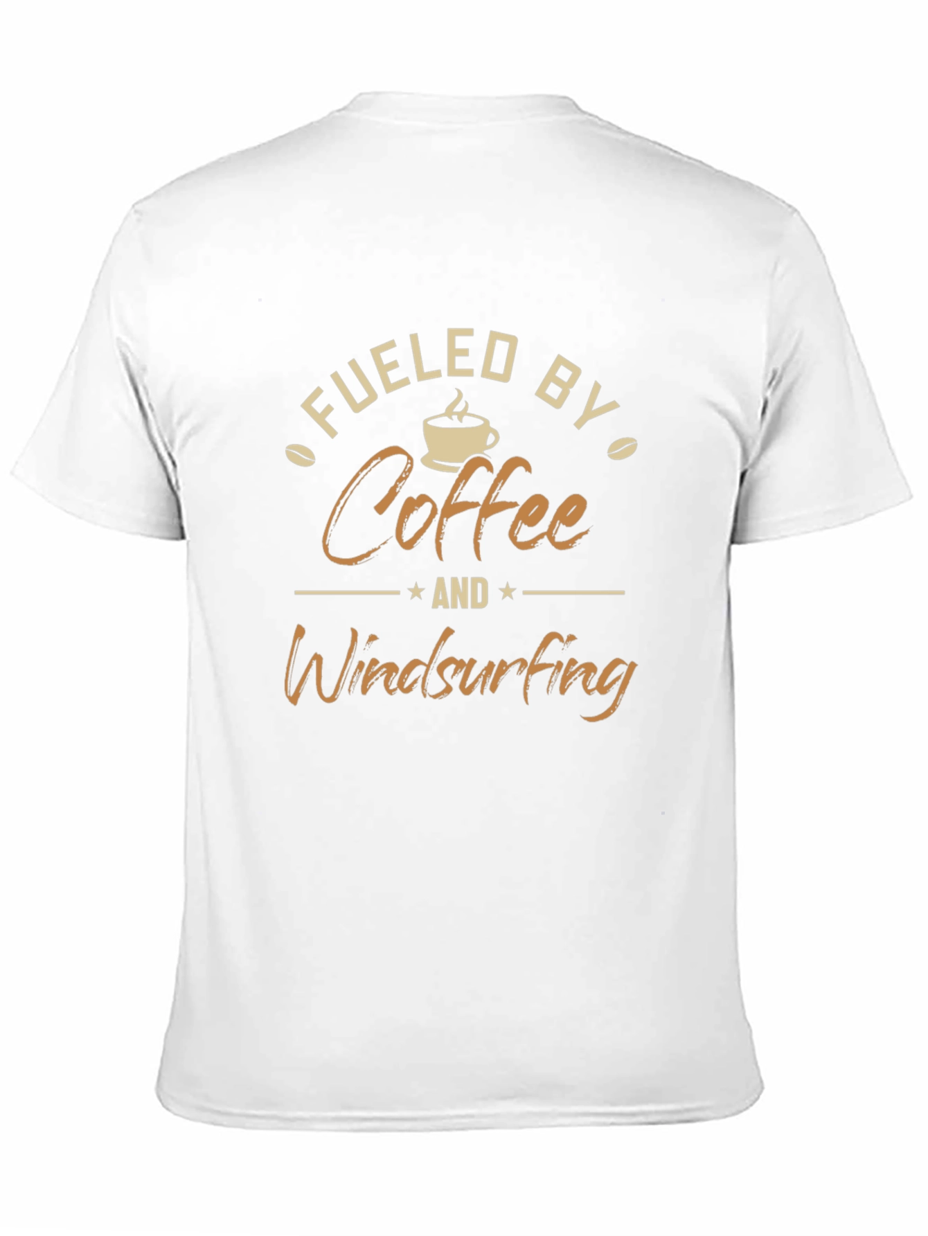 Black Fueled by Coffee and Windsurfing T-Shirt view 11