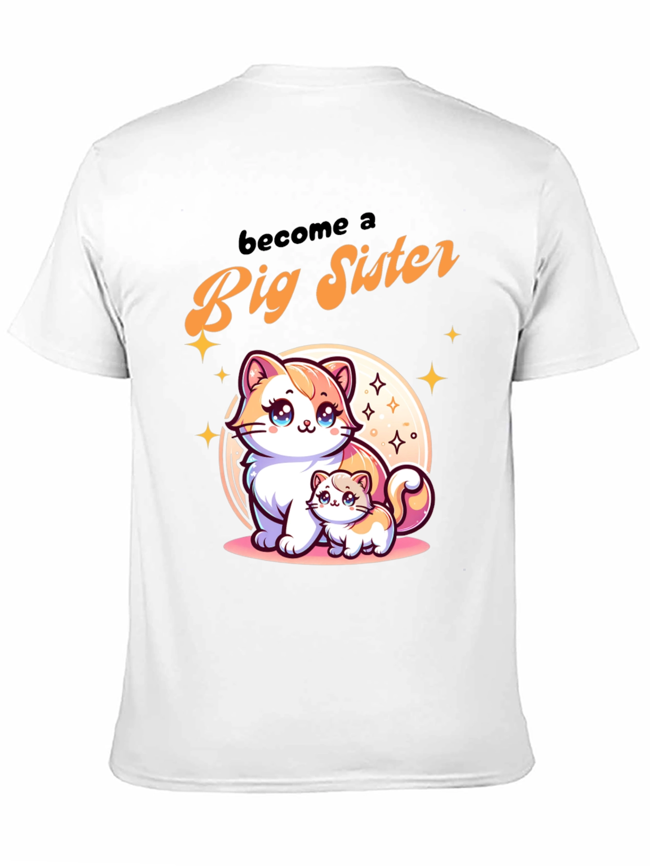 Black Big Sister Cat T-Shirt view 11