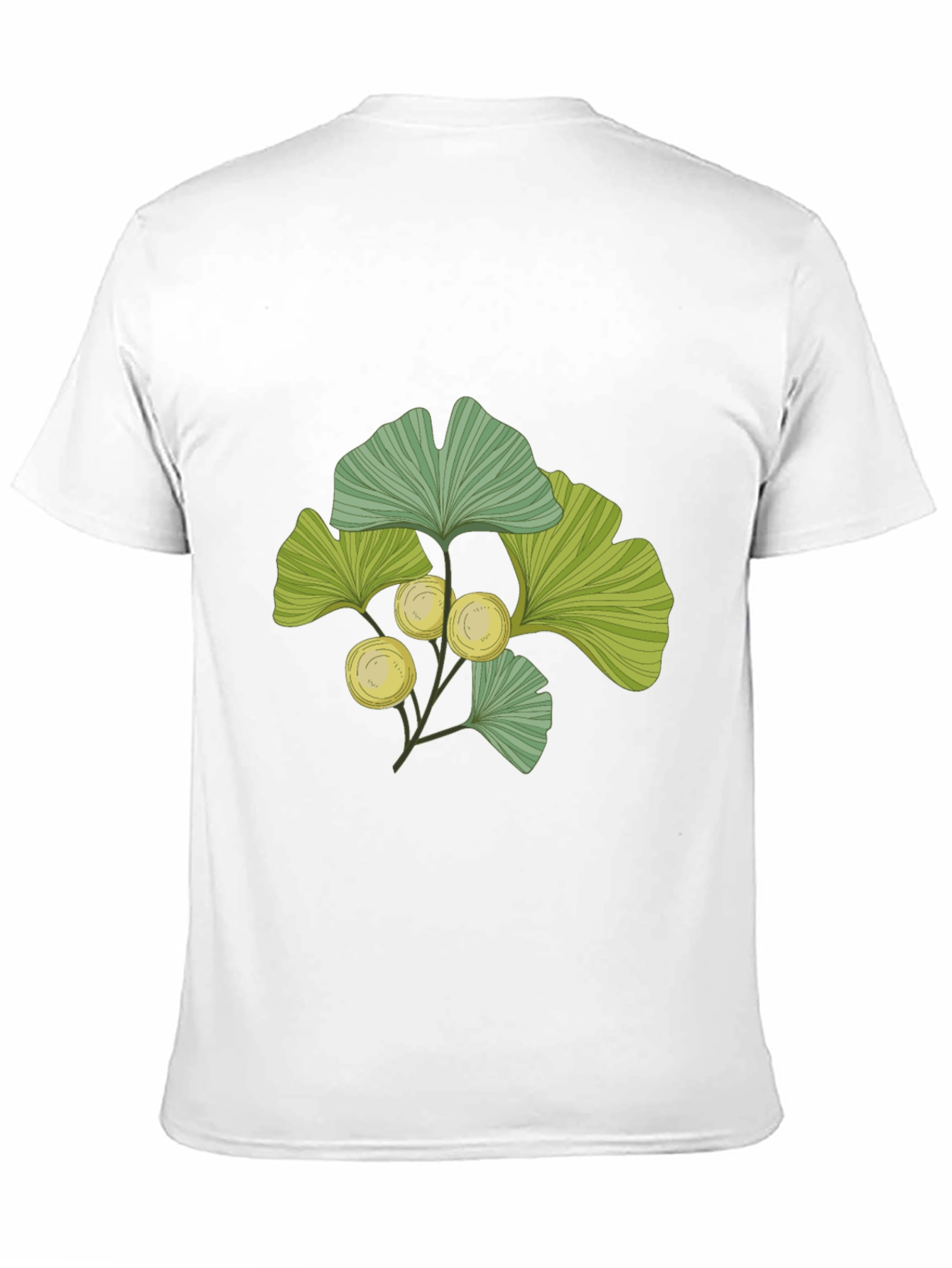 Black Ginkgo Leaf Print T-Shirt - Nature Inspired Design view 11