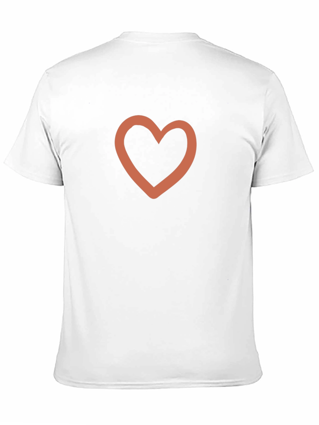 Black Heart Outline T-Shirt - Casual Black Tee view 11