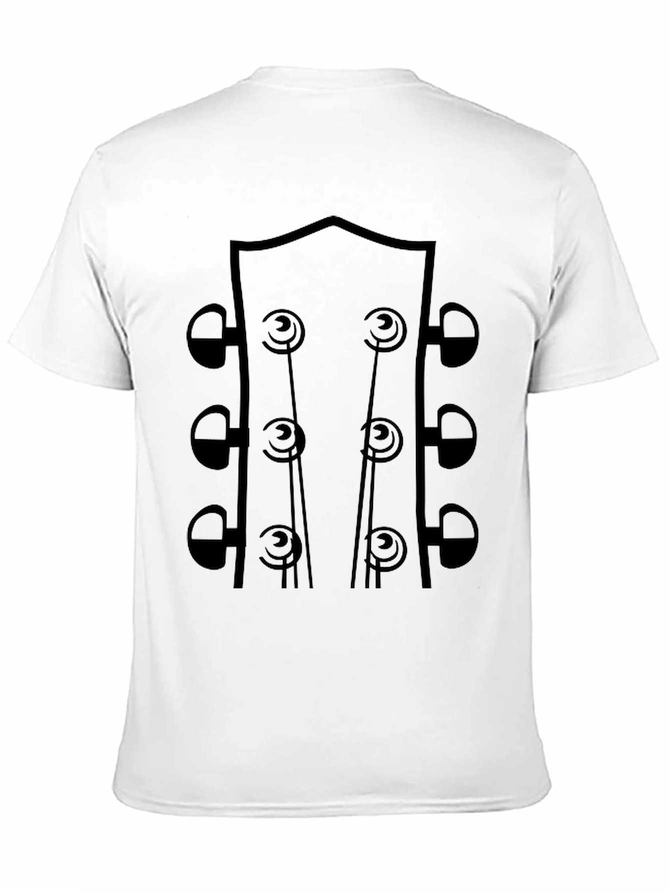 Black Guitar Headstock Graphic Tee - Black view 11