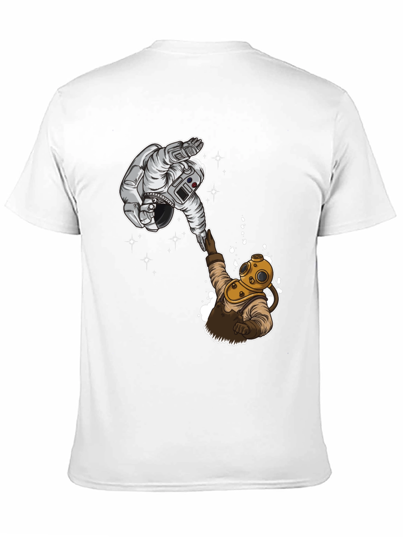 Black Astronaut & Diver T-Shirt - Space & Ocean United view 11