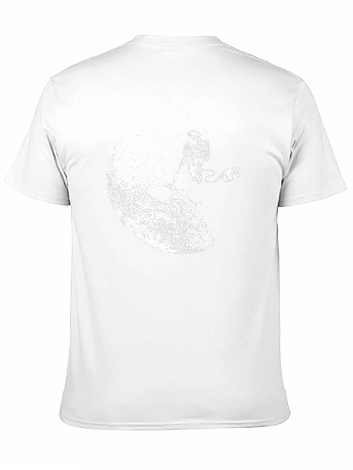 Black Astronaut Vacuuming the Moon Black T-Shirt view 11