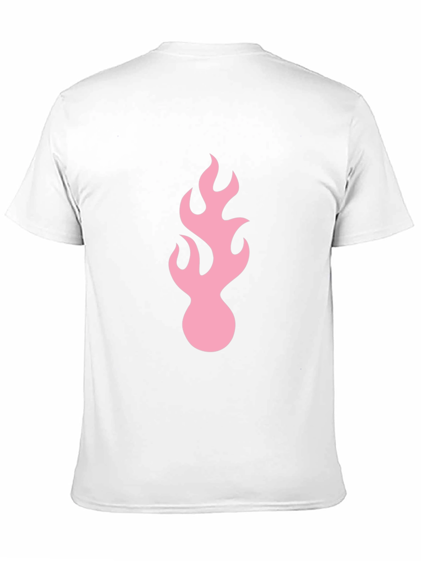 Black Black Tee with Pink Flame Graphic view 11