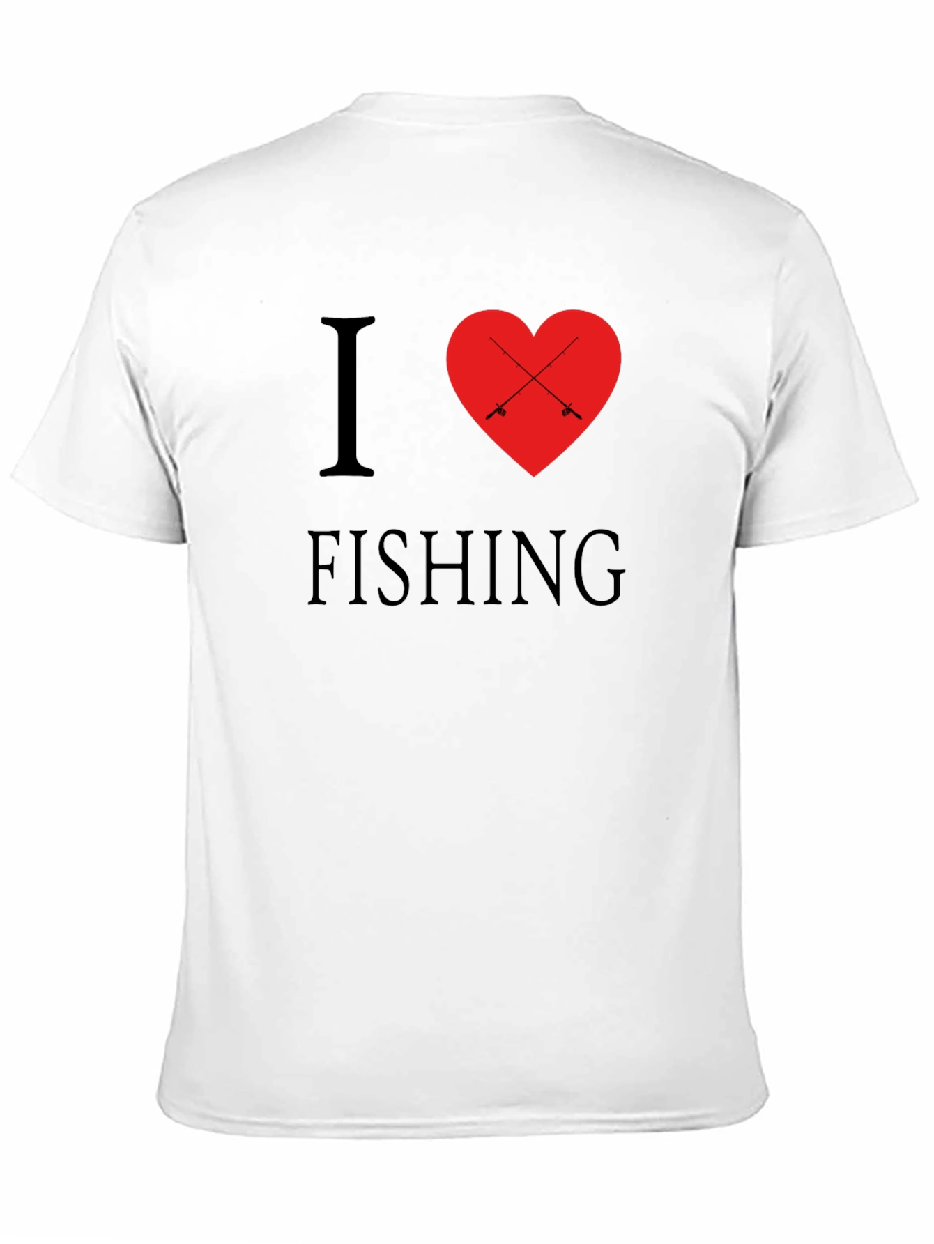 Black I Love Fishing T-Shirt - Black, Crew Neck, Graphic Tee view 11