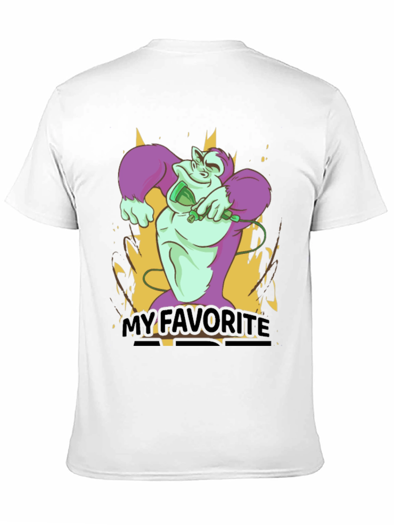 Black My Favorite Vape T-Shirt view 11