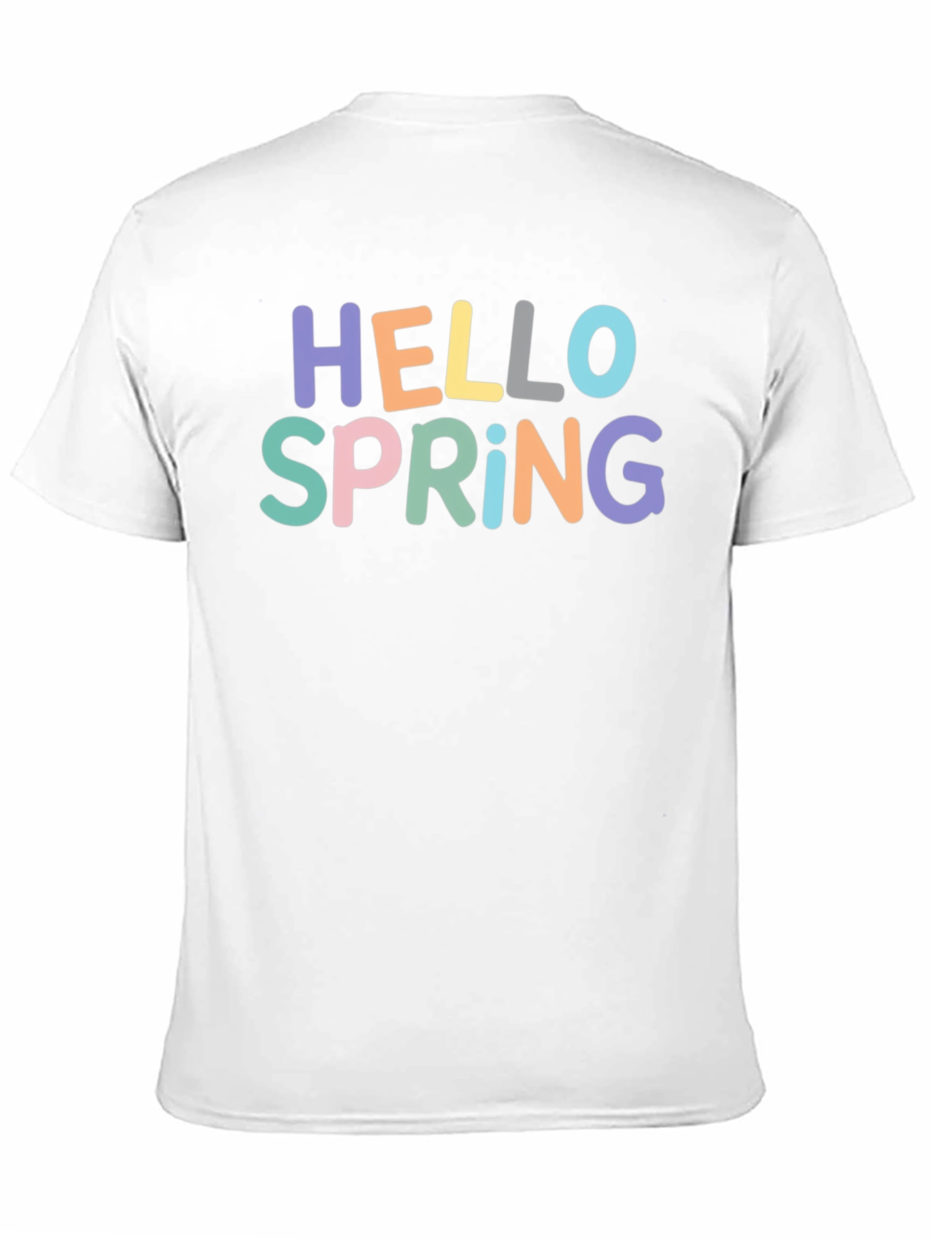 Hello Spring Graphic Tee - Short Sleeve Crew Neck T-Shirt - 11