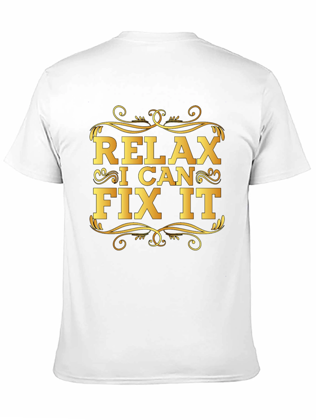 Black Relax I Can Fix It T-Shirt - Funny Graphic Tee view 11