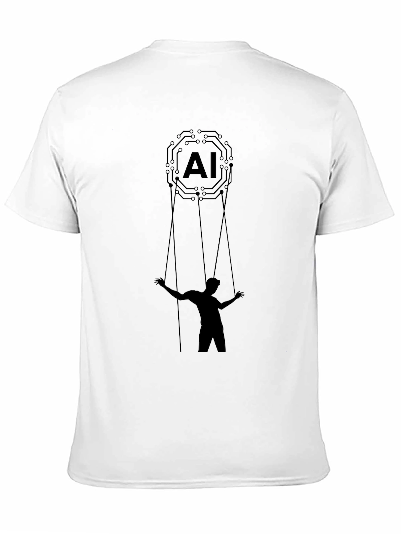 Black AI Puppet Master T-Shirt - Black Graphic Tee view 11