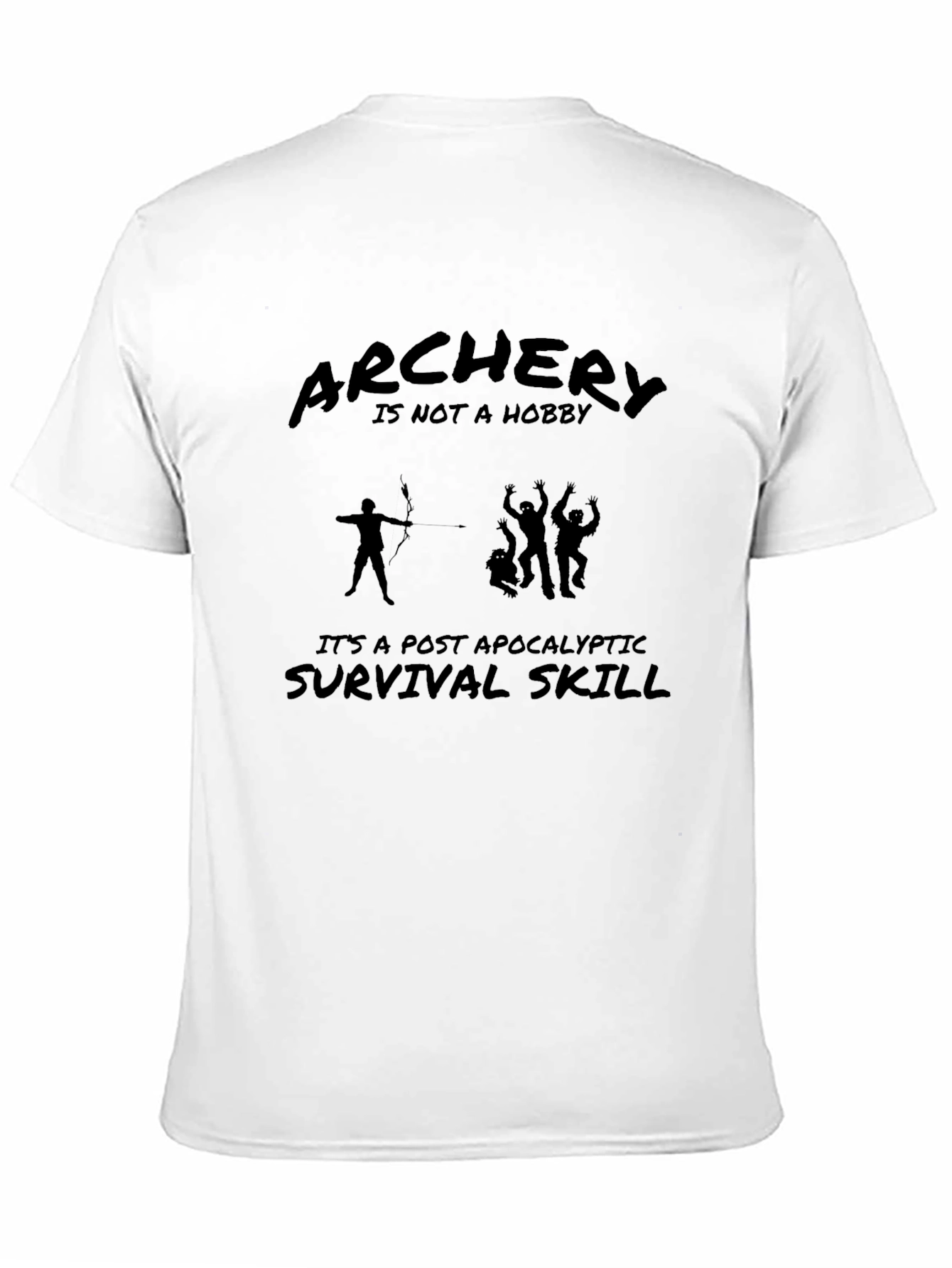 Black Archery Survival Skill Graphic T-Shirt view 11