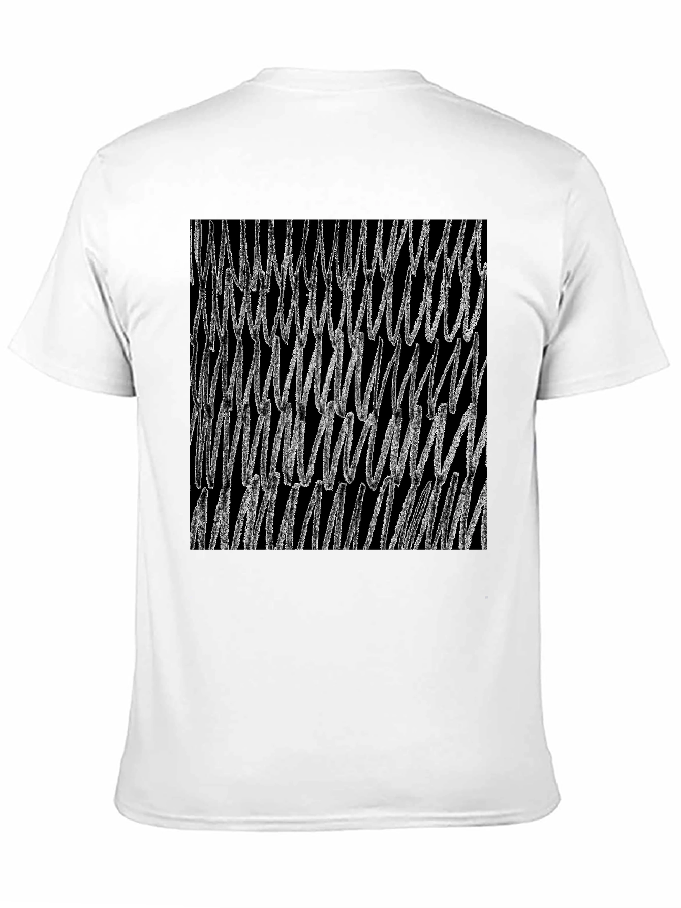 Black Abstract Scribble Graphic Black T-Shirt view 11