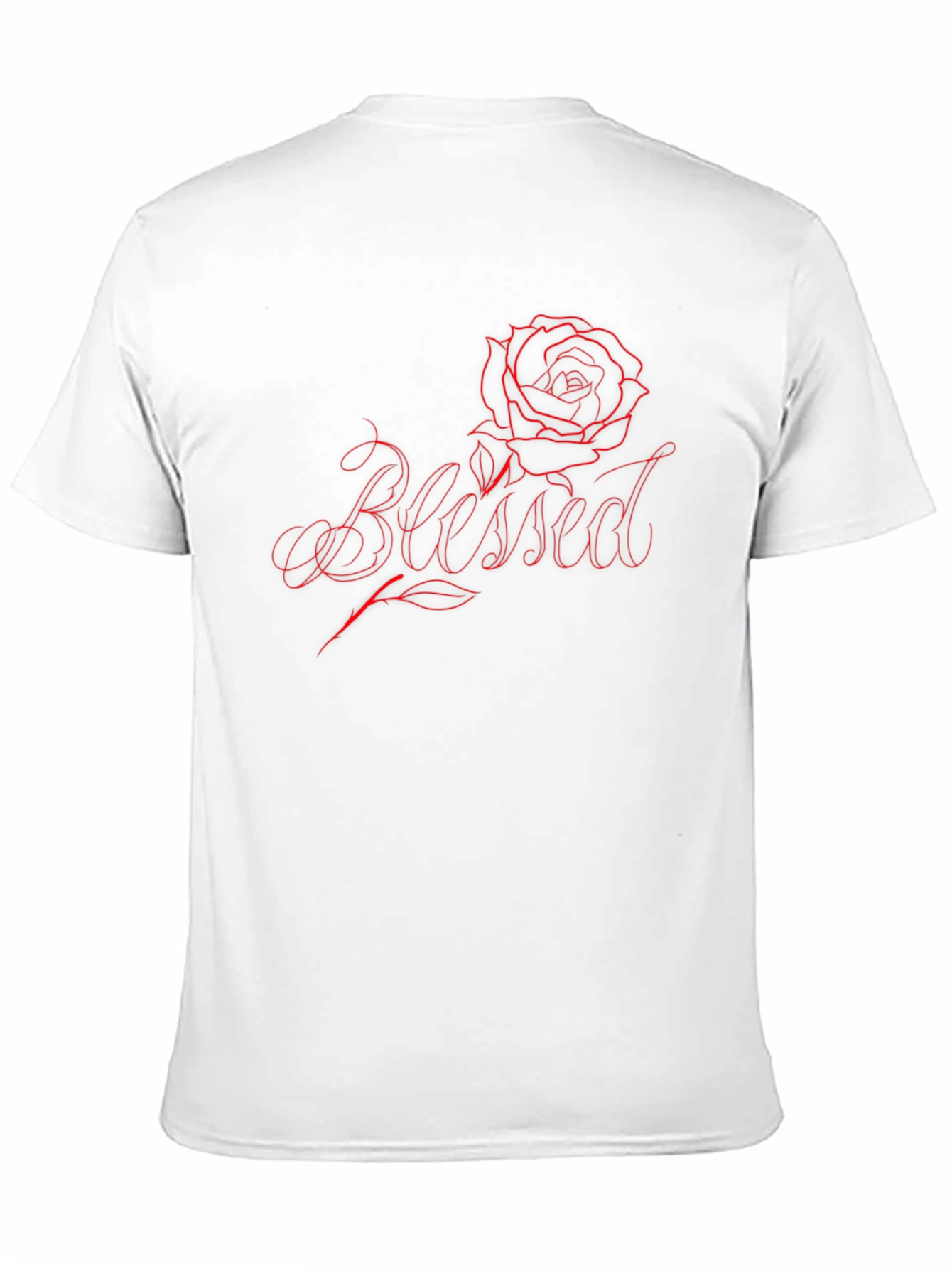 Black Blessed Rose Graphic Tee - Black Cotton Blend view 11