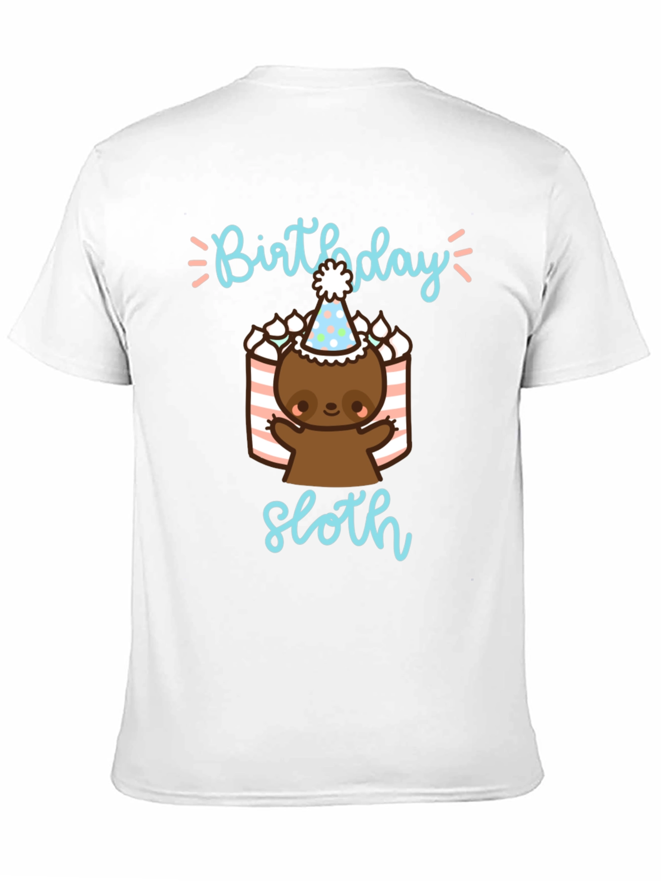 Black Birthday Sloth T-Shirt view 11