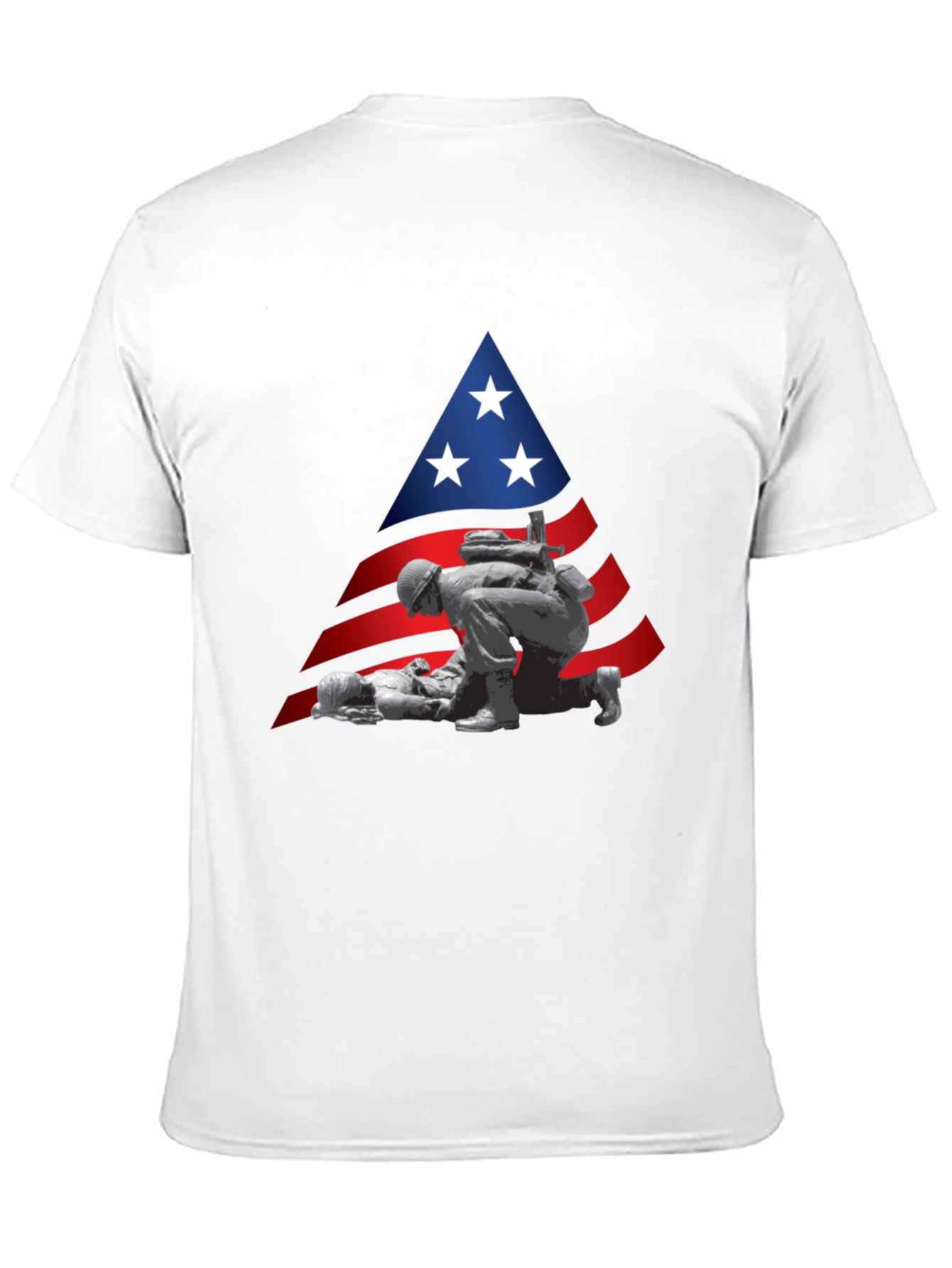Black Patriotic Soldier T-Shirt - Support Our Troops! view 11