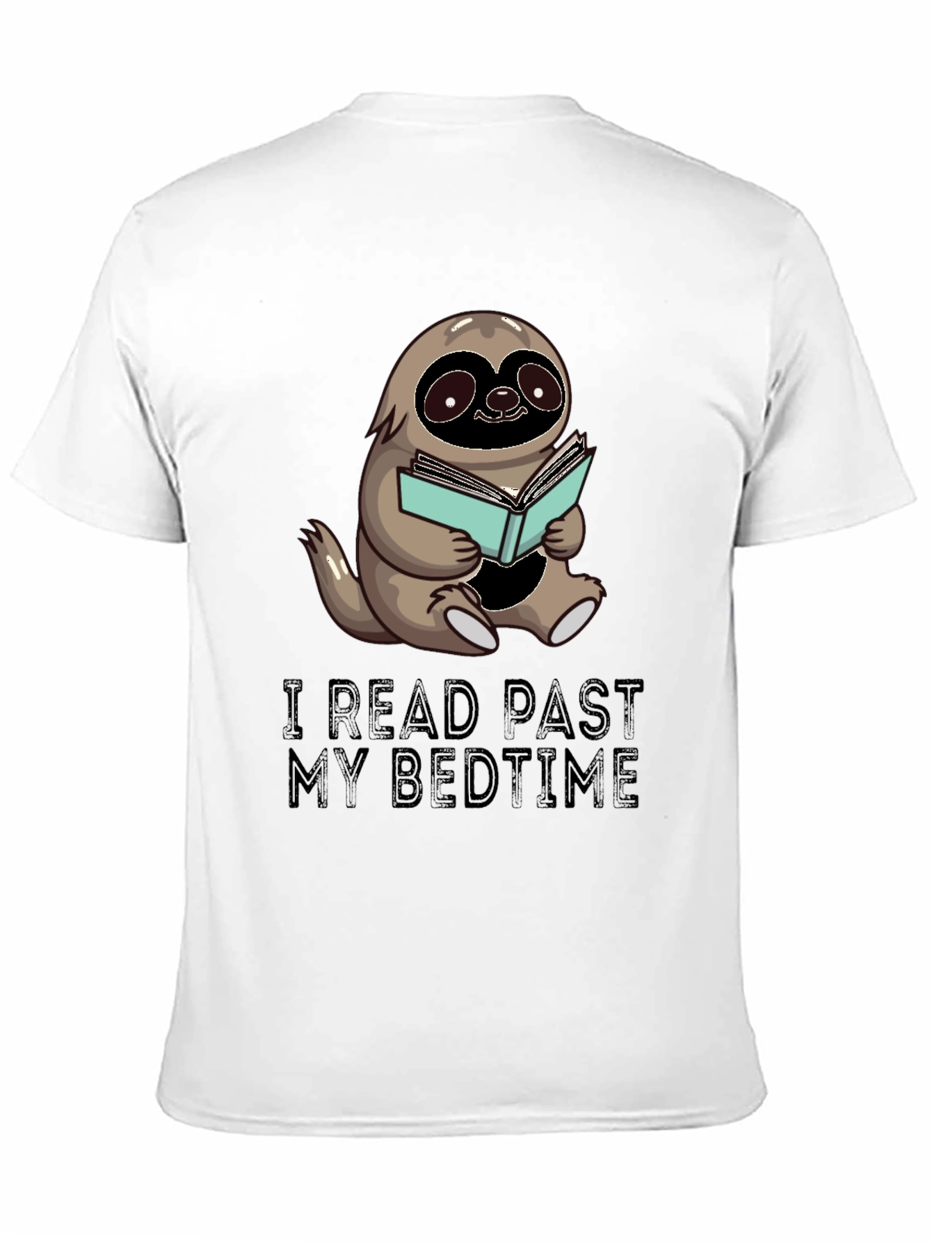 Black Sloth Reading T-Shirt - I Read Past My Bedtime view 11
