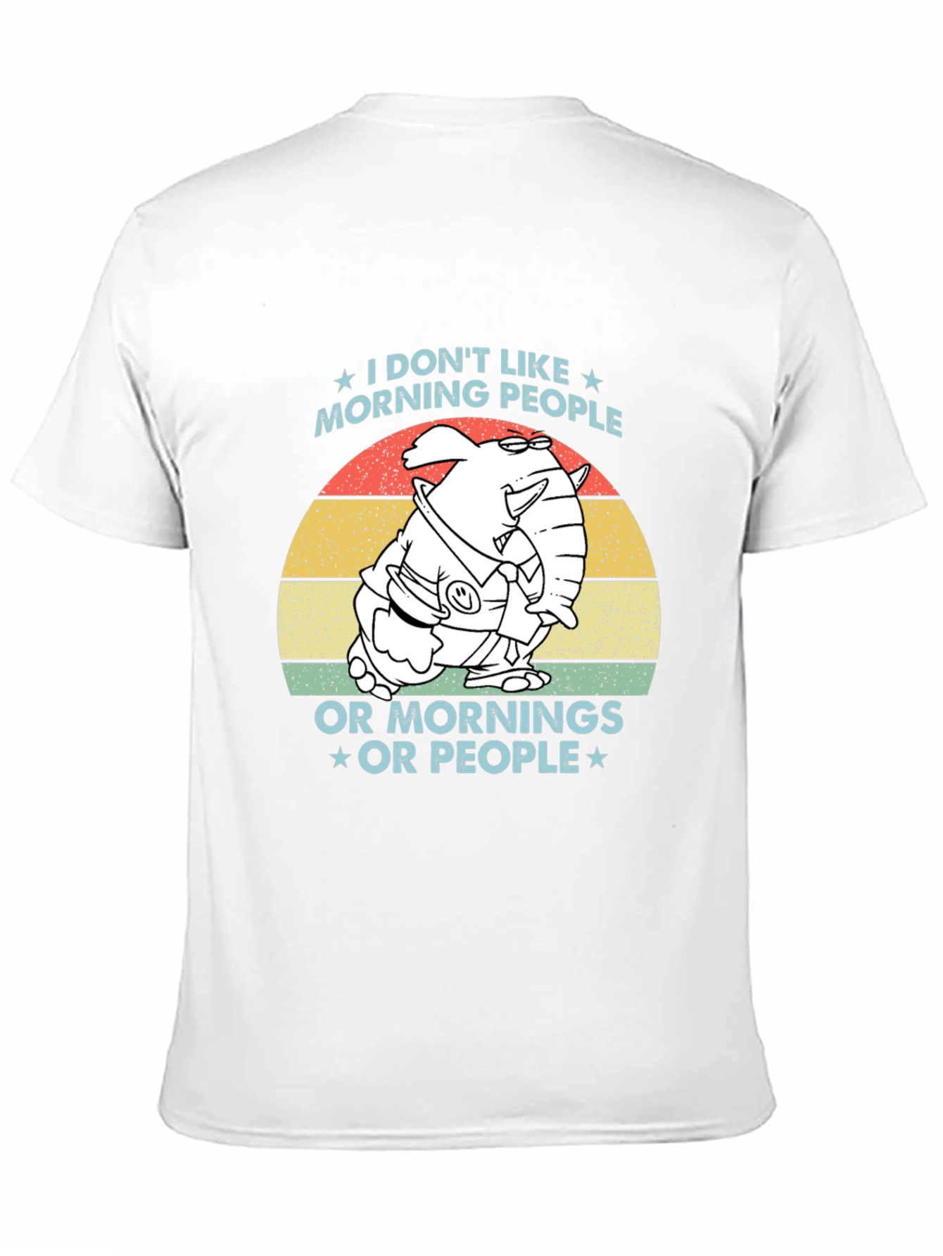 Black Funny "I Don't Like Morning People" Graphic Tee view 11