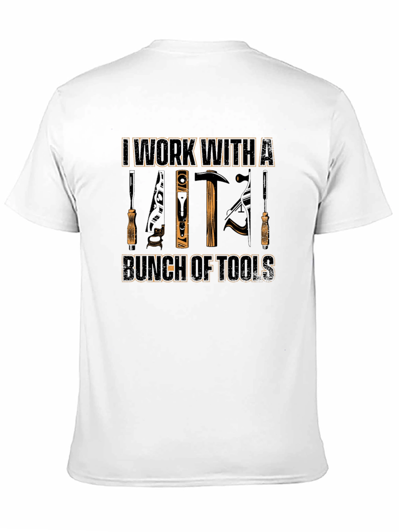 Black I Work With A Bunch of Tools Black Graphic T-Shirt view 11
