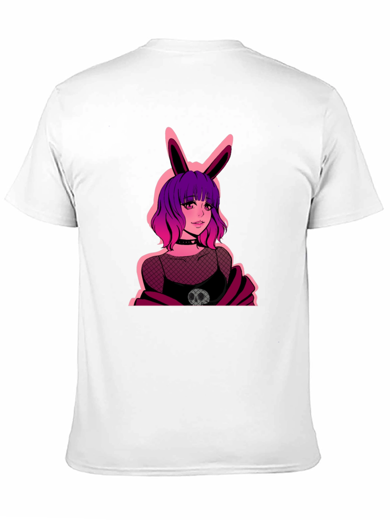 Black Goth Anime Bunny Girl Graphic Tee view 11