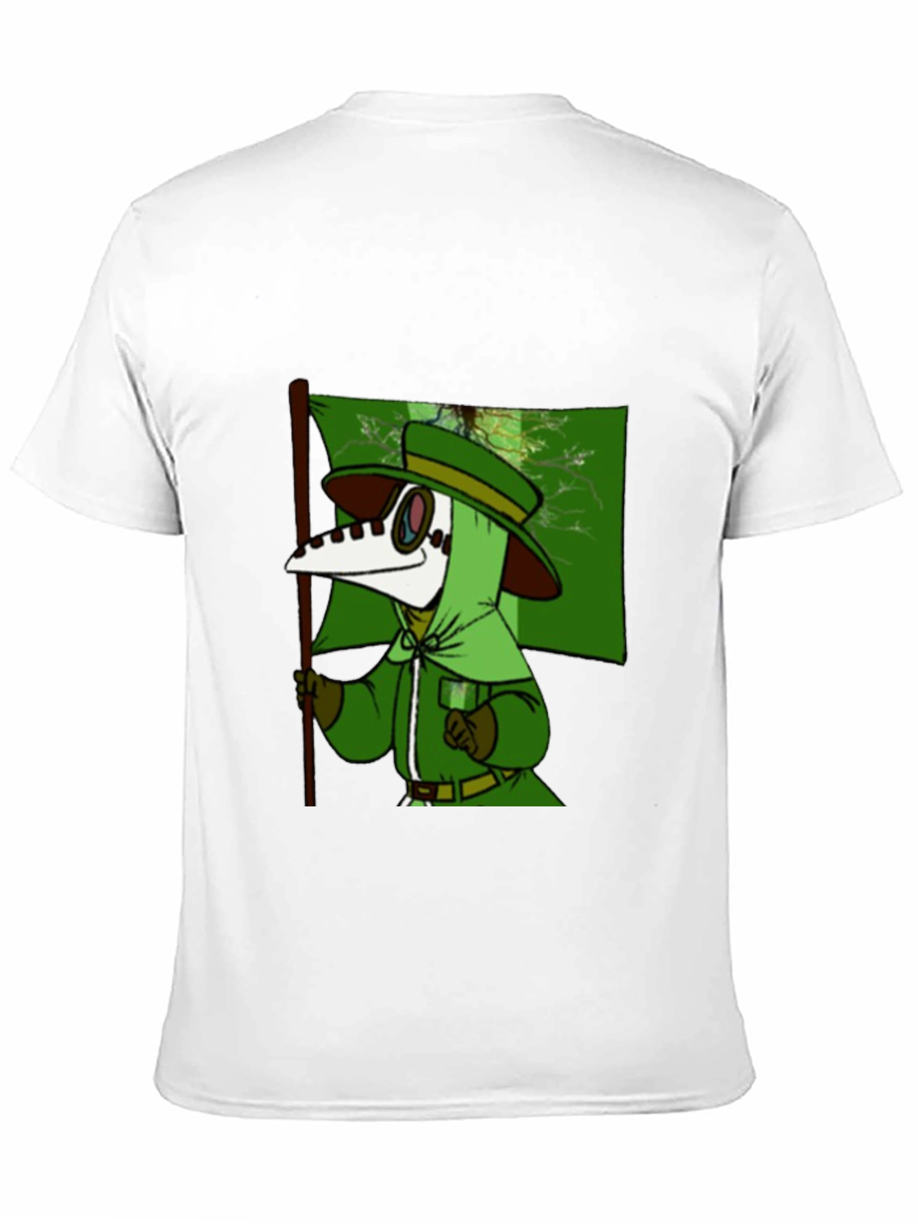 Black Plague Doctor Cartoon T-Shirt - Unique Graphic Tee view 11