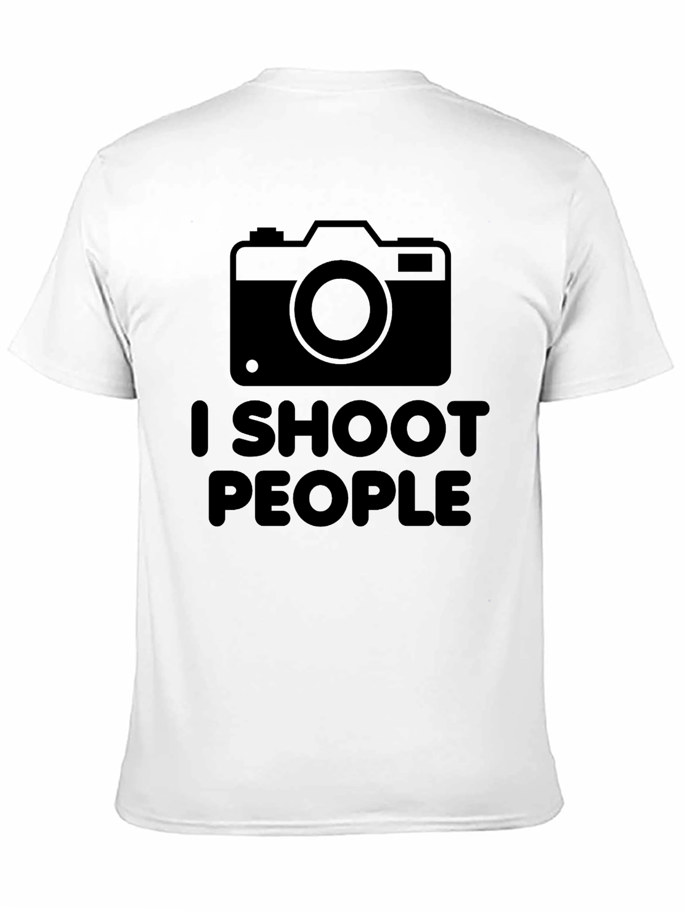 Black I Shoot People Camera T-Shirt - Photographer Tee view 11
