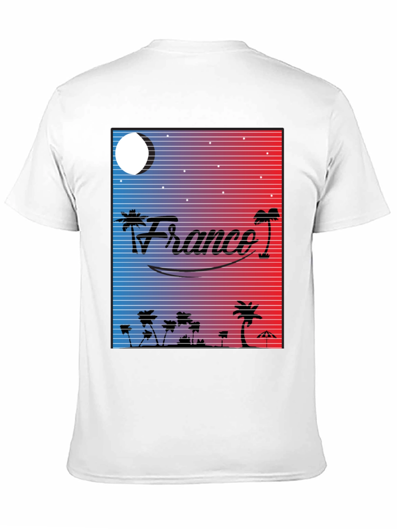 Black France Retro Graphic T-Shirt - Black view 11