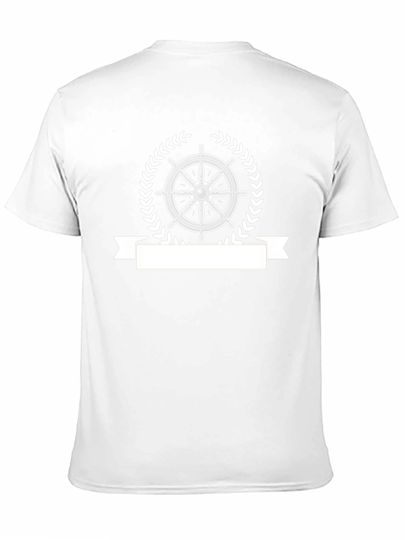 Black Nautical Wheel Graphic T-Shirt view 11