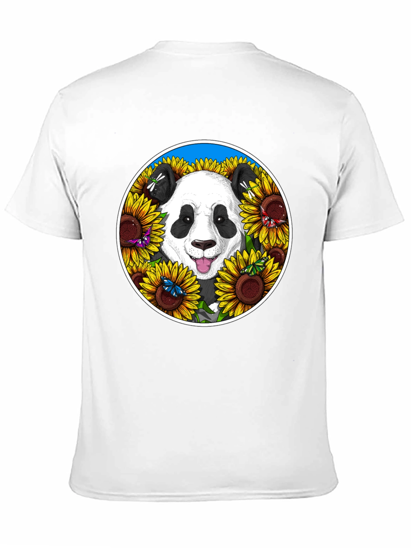 Black Panda Sunflower Graphic Tee view 11