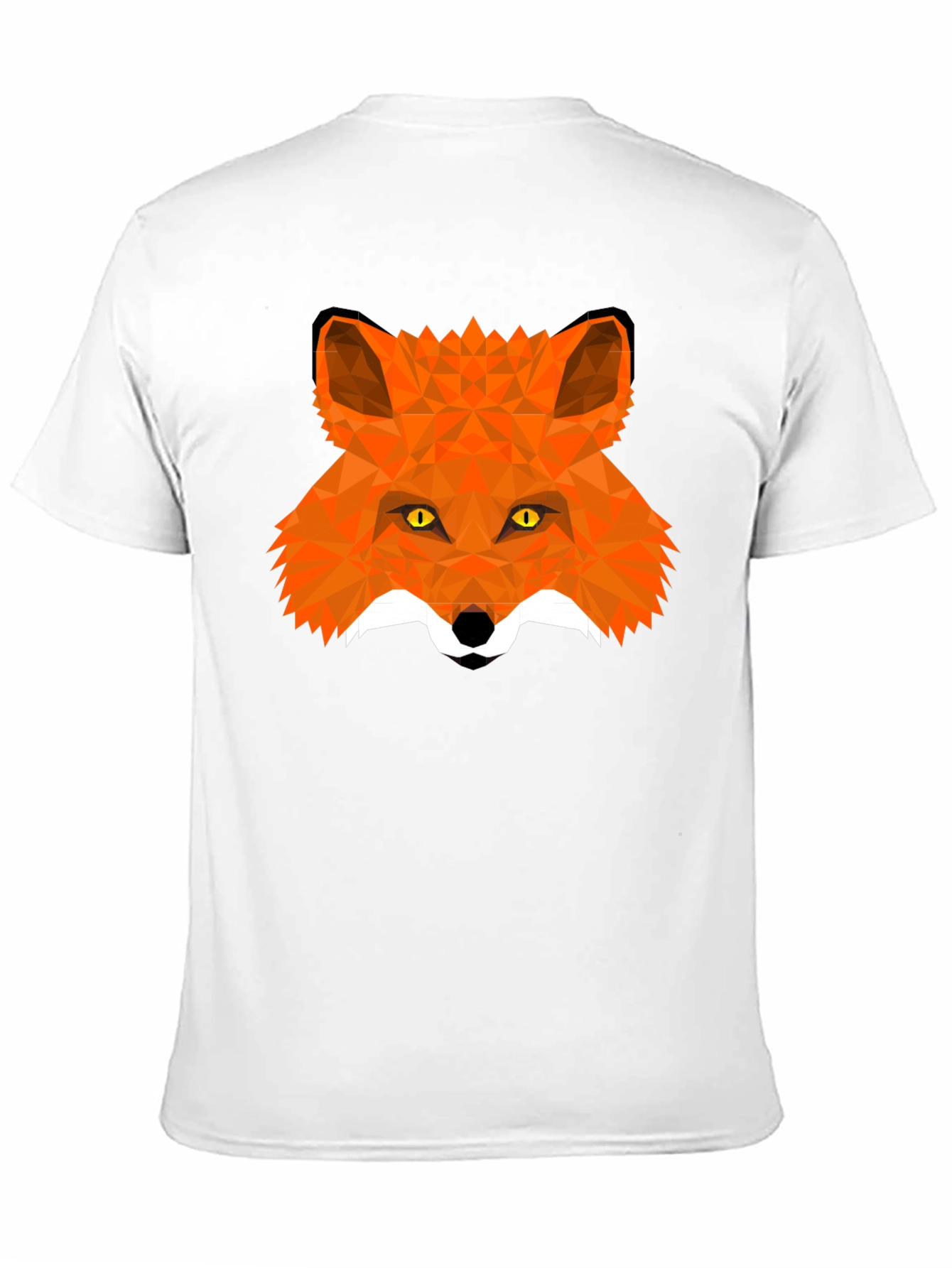 Black Geometric Fox Head T-Shirt view 11