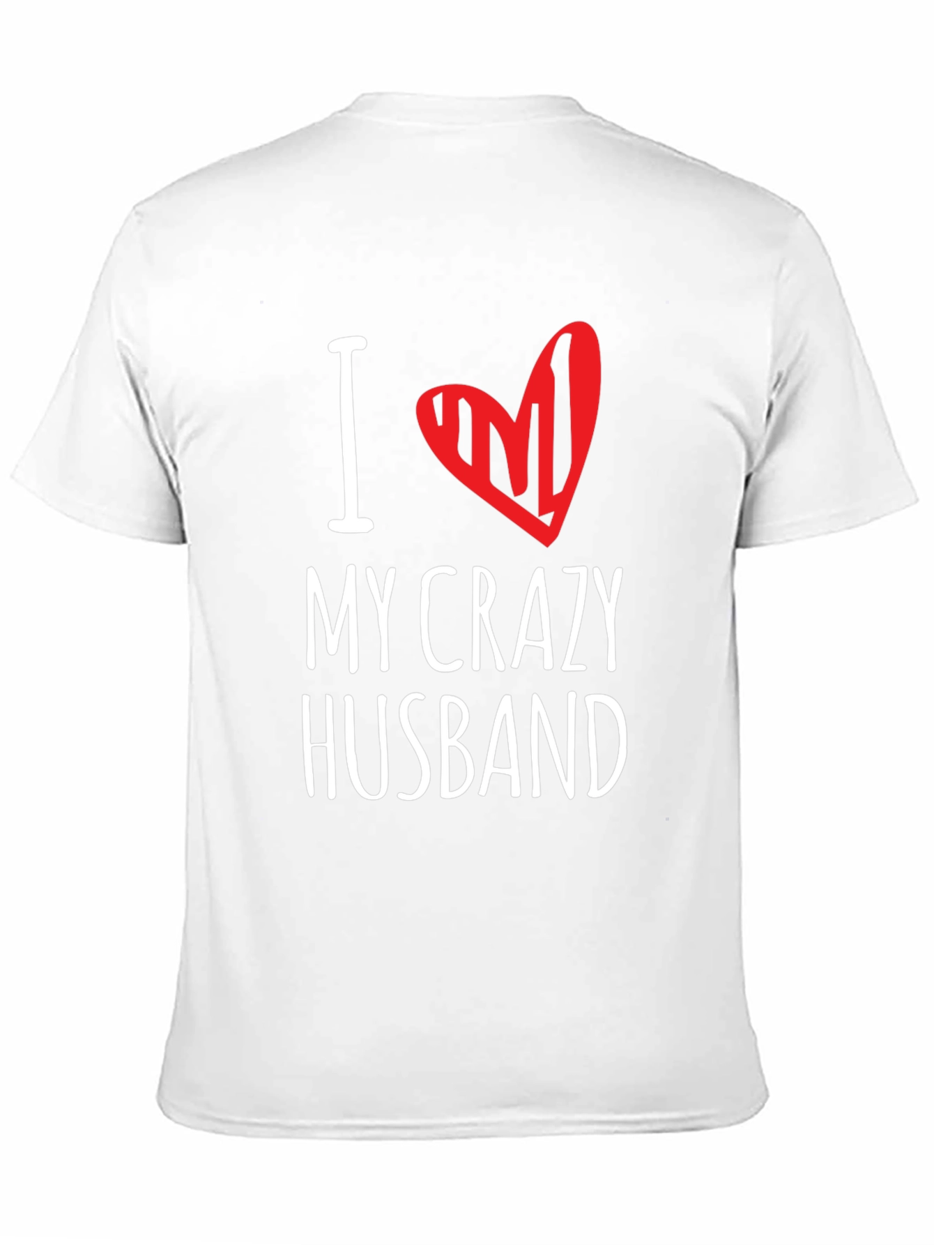 Black I Heart My Crazy Husband Black Graphic T-Shirt view 11