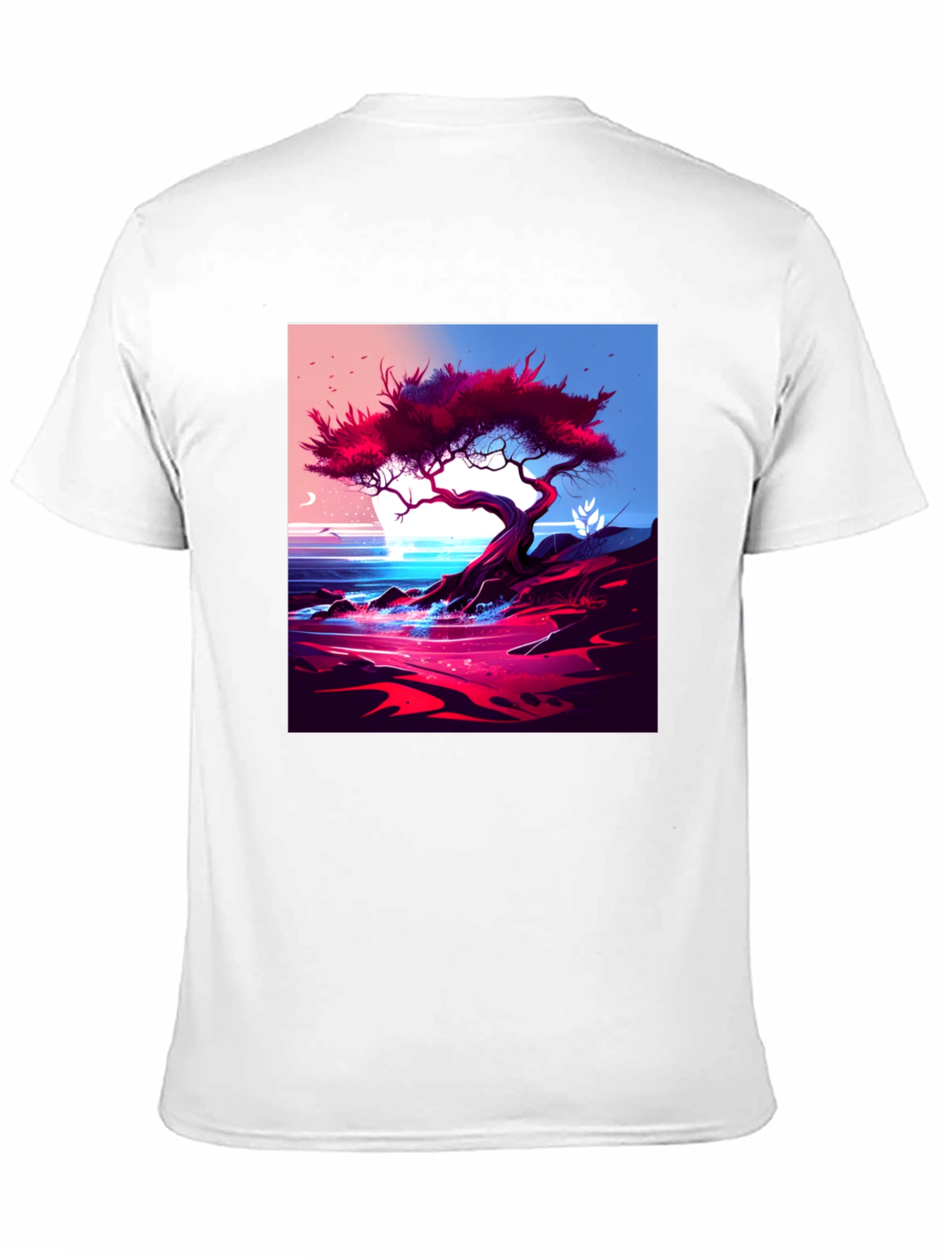 Black Tree on the Shoreline Graphic Tee view 11