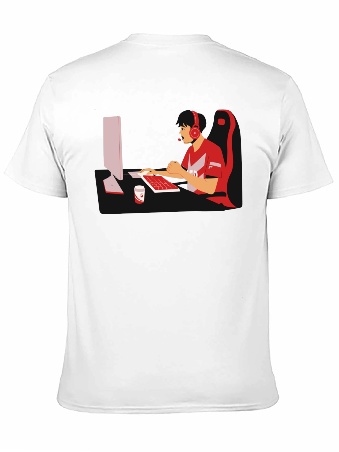 Black Gamer Graphic T-Shirt - Black Cotton Blend view 11