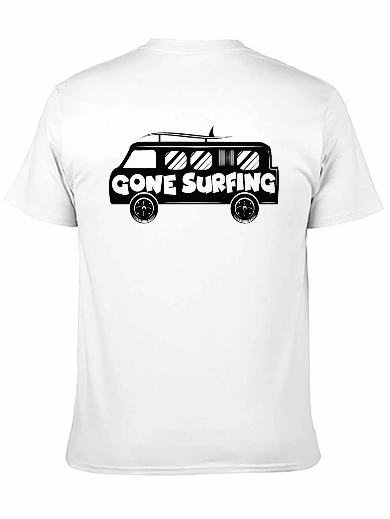 Black Gone Surfing Van Graphic Tee - Black view 11