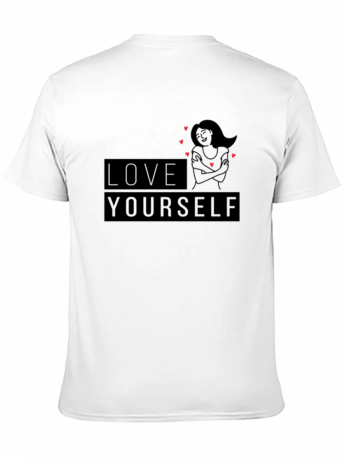 Black Love Yourself Graphic Tee - Black view 11
