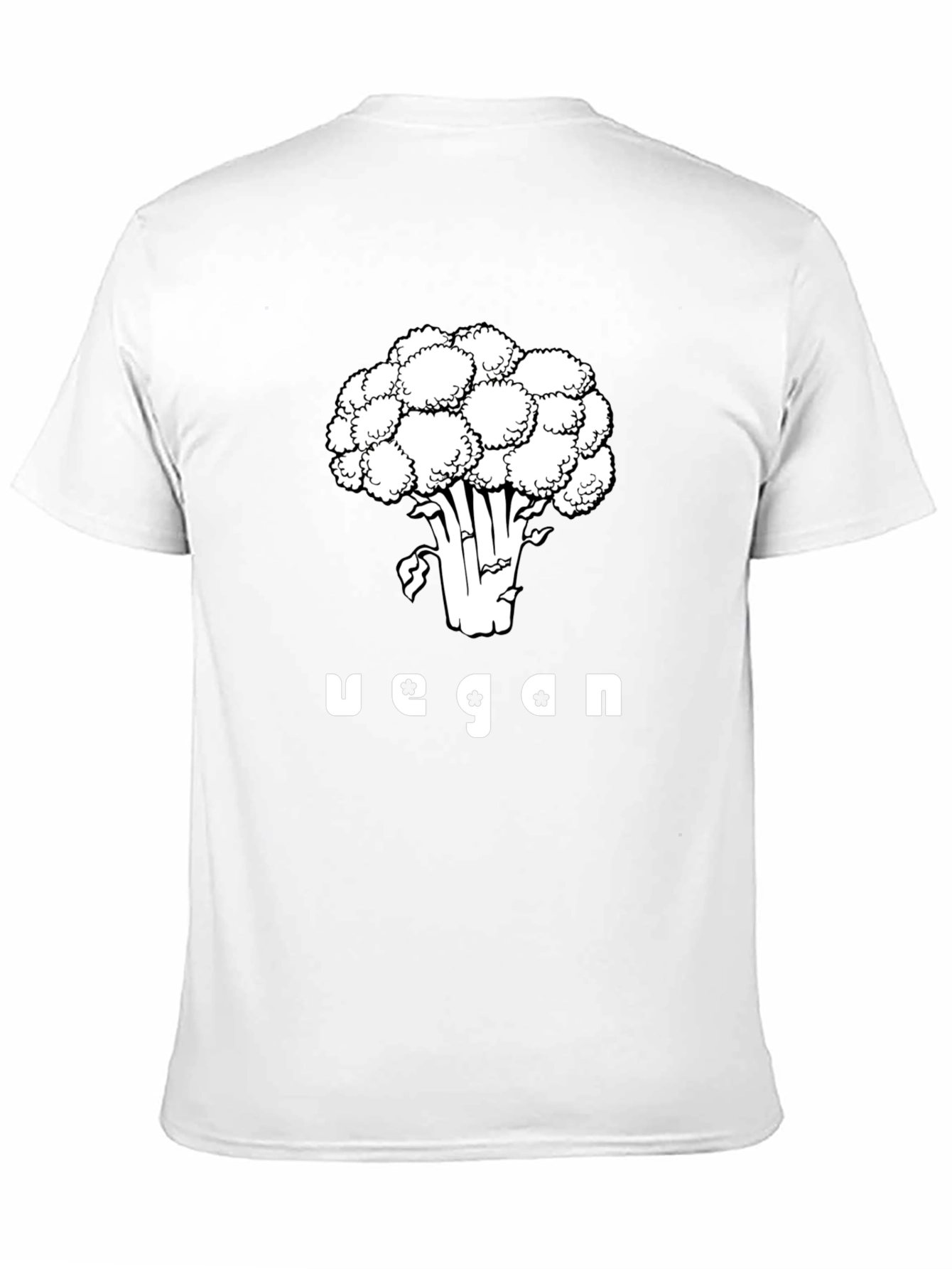 Black Vegan Broccoli Graphic Tee - Black view 11