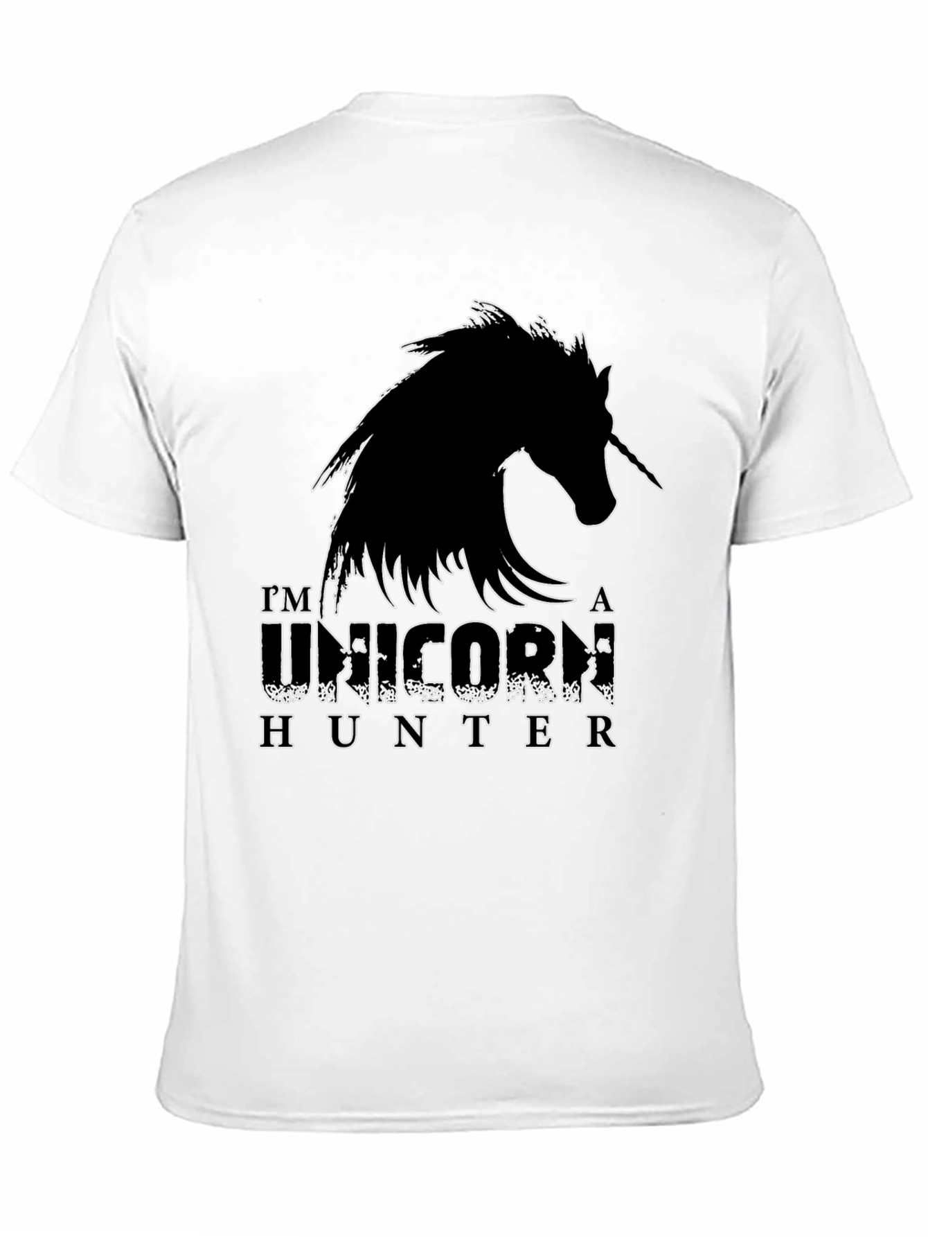 Black Unicorn Hunter Graphic Tee - Black Cotton Shirt view 11