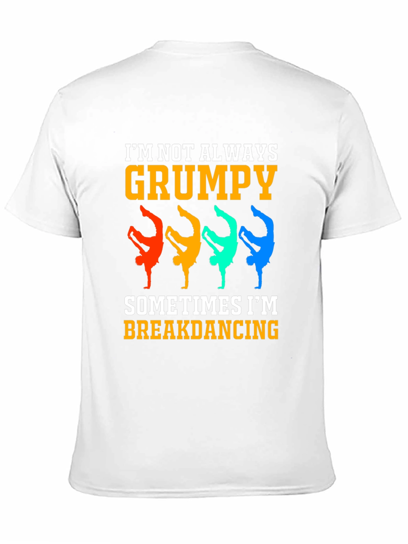 Black Grumpy Breakdancing Graphic Tee - Funny Men's T-Shirt view 11