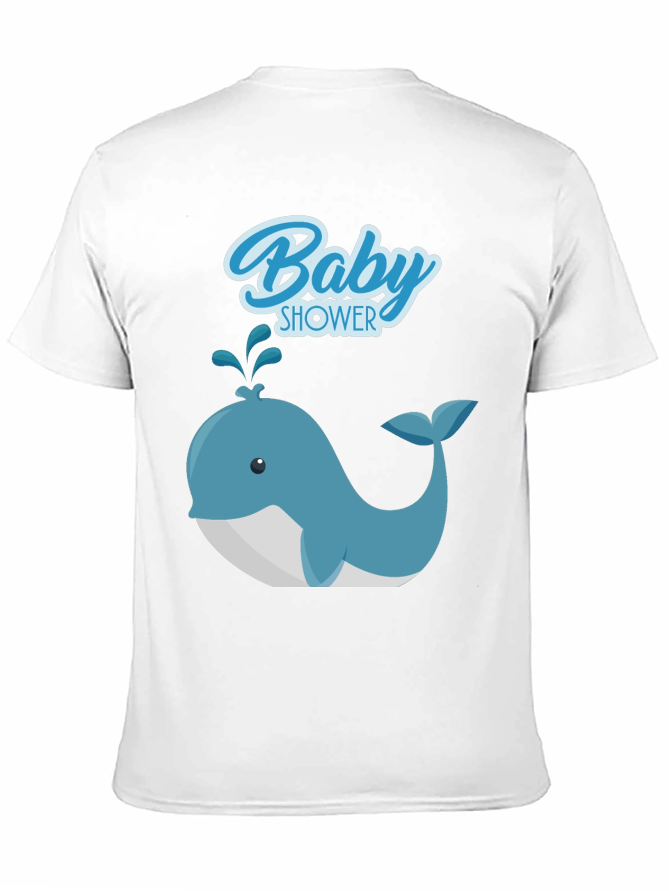 Black Baby Shower Whale Graphic Tee - Soft Cotton T-Shirt view 11