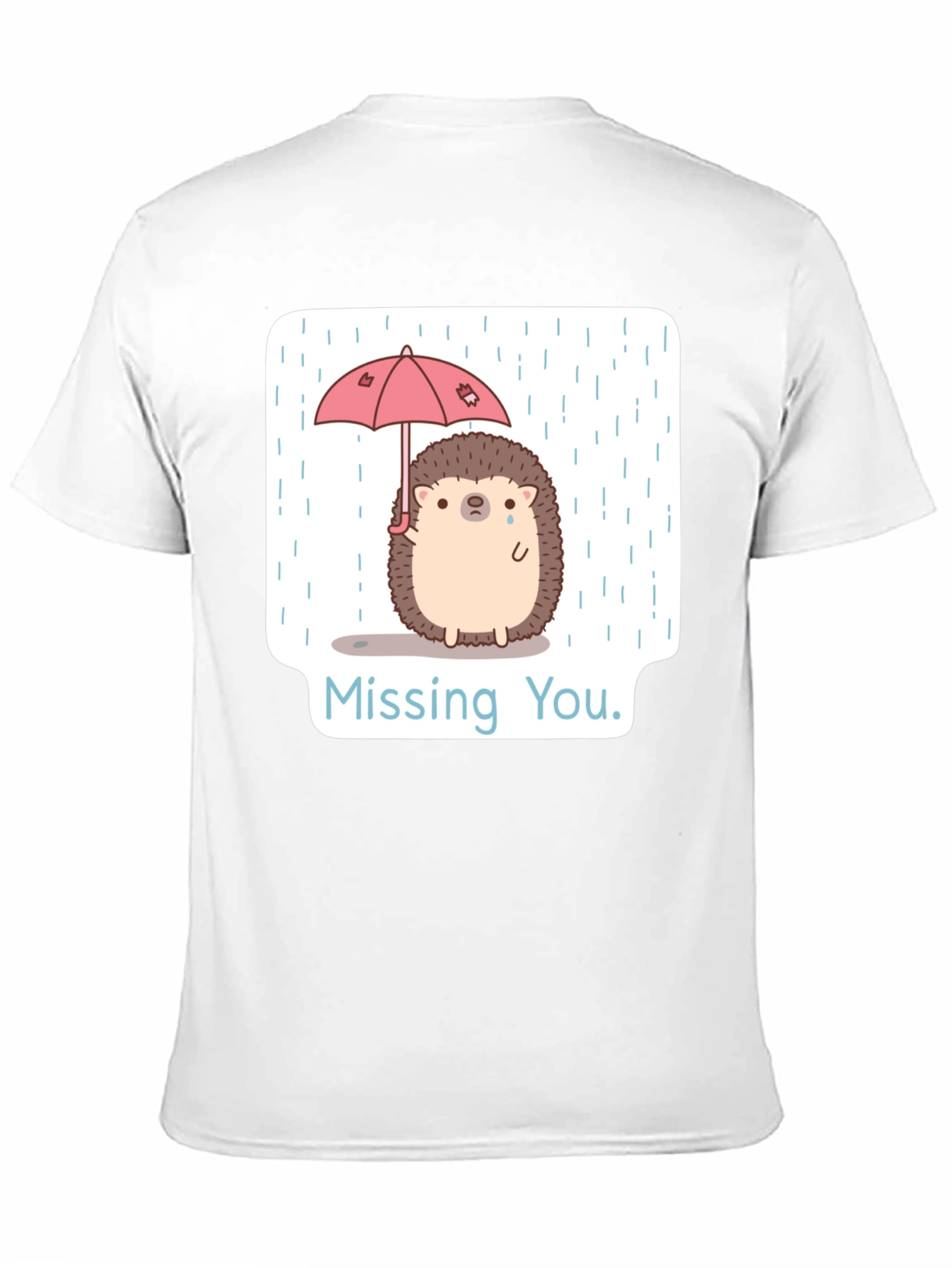 Black Missing You Hedgehog T-Shirt view 11