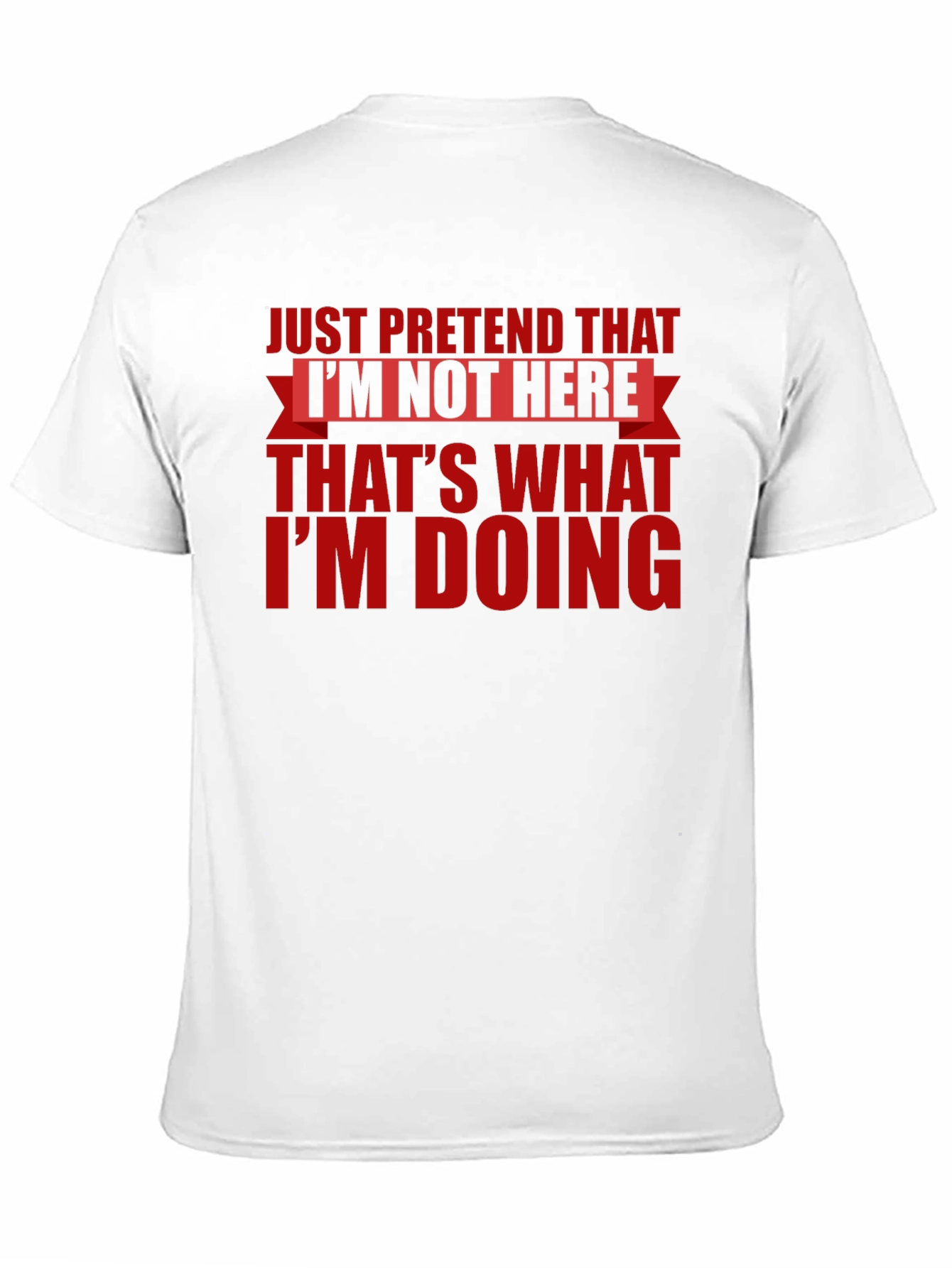 Black Just Pretend T-Shirt - Funny Introvert Tee view 11