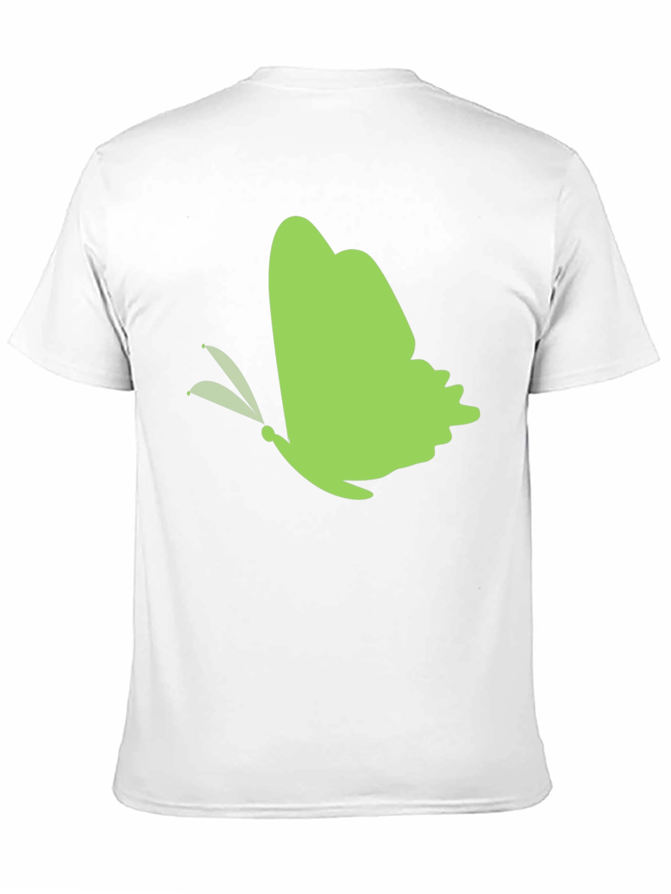 Green Butterfly Black T-Shirt - 11
