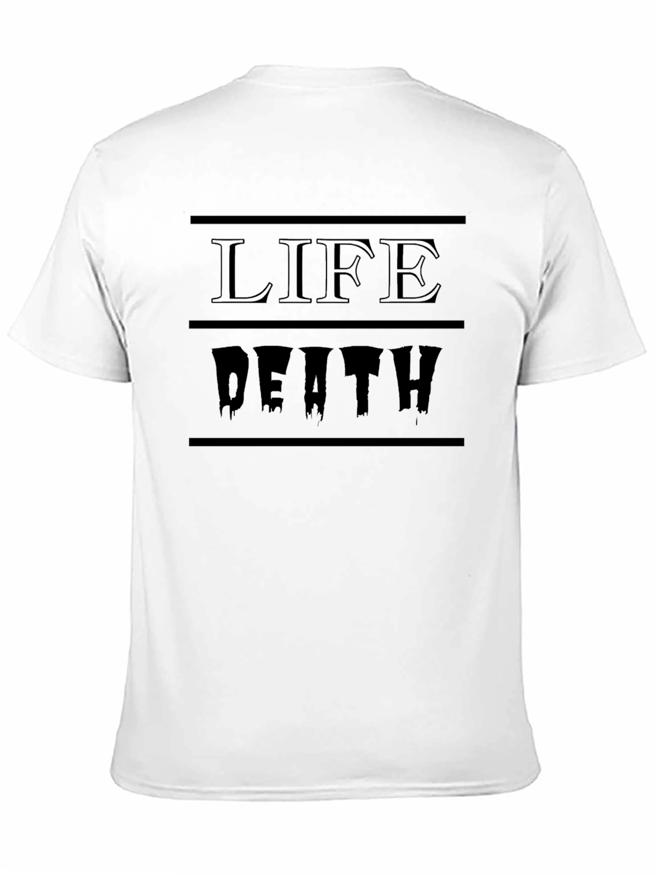Black Life Death Graphic Tee - Black T-Shirt view 11